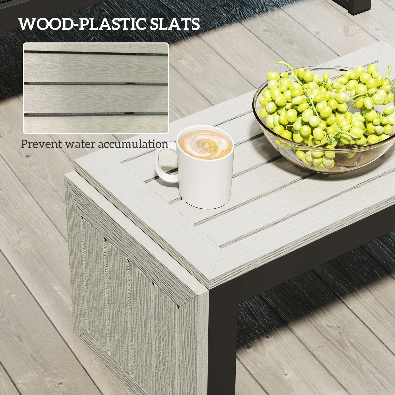 4 Seater L - Shaped Aluminium Garden Furniture Set with Loveseats and Coffee Table - Home and Garden Furniture Shop - rustic - furniture