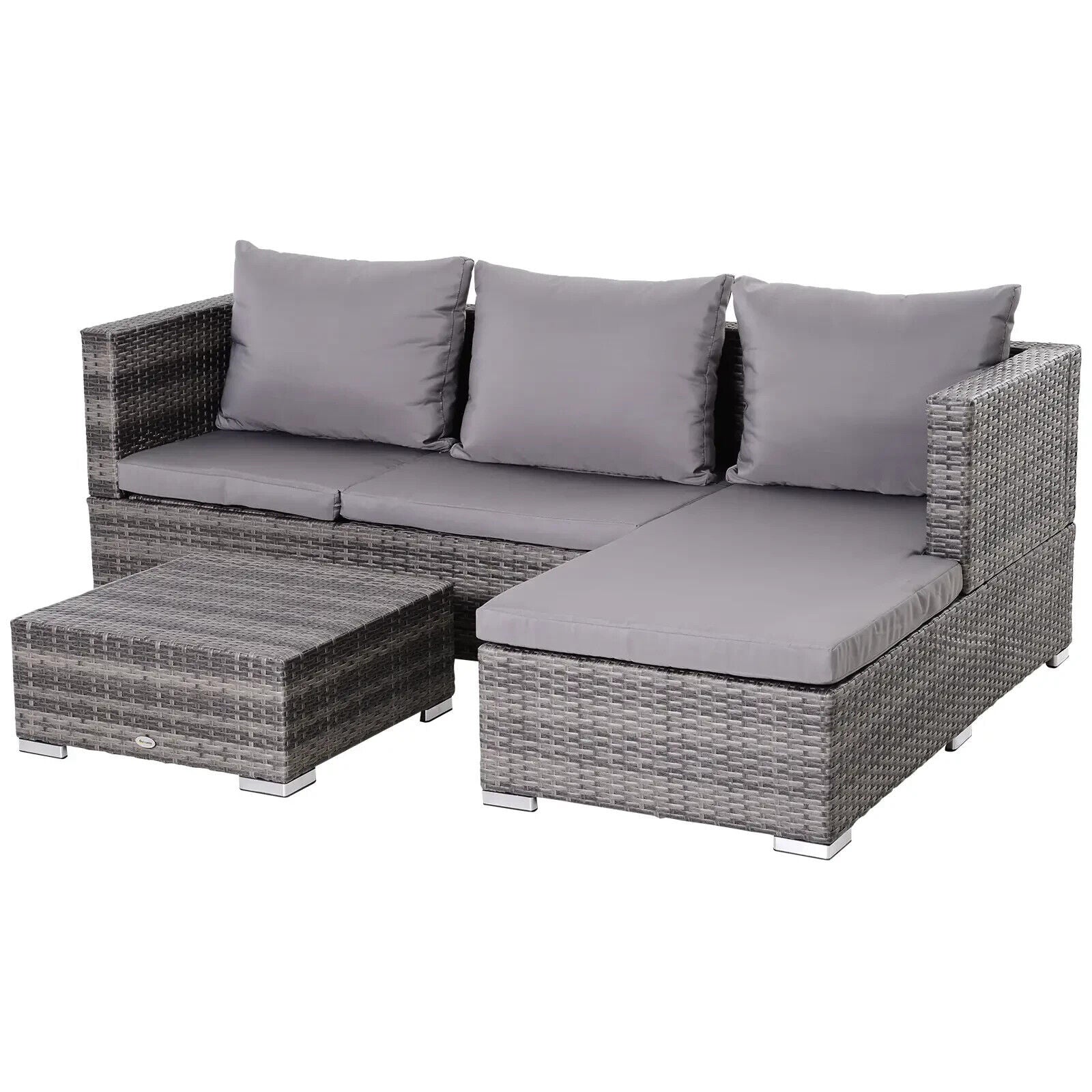 4 Seater Outdoor PE Rattan Garden Furniture Set for Patio Lounge or Dining Area - Home and Garden Furniture Shop - #rustic - furniture#