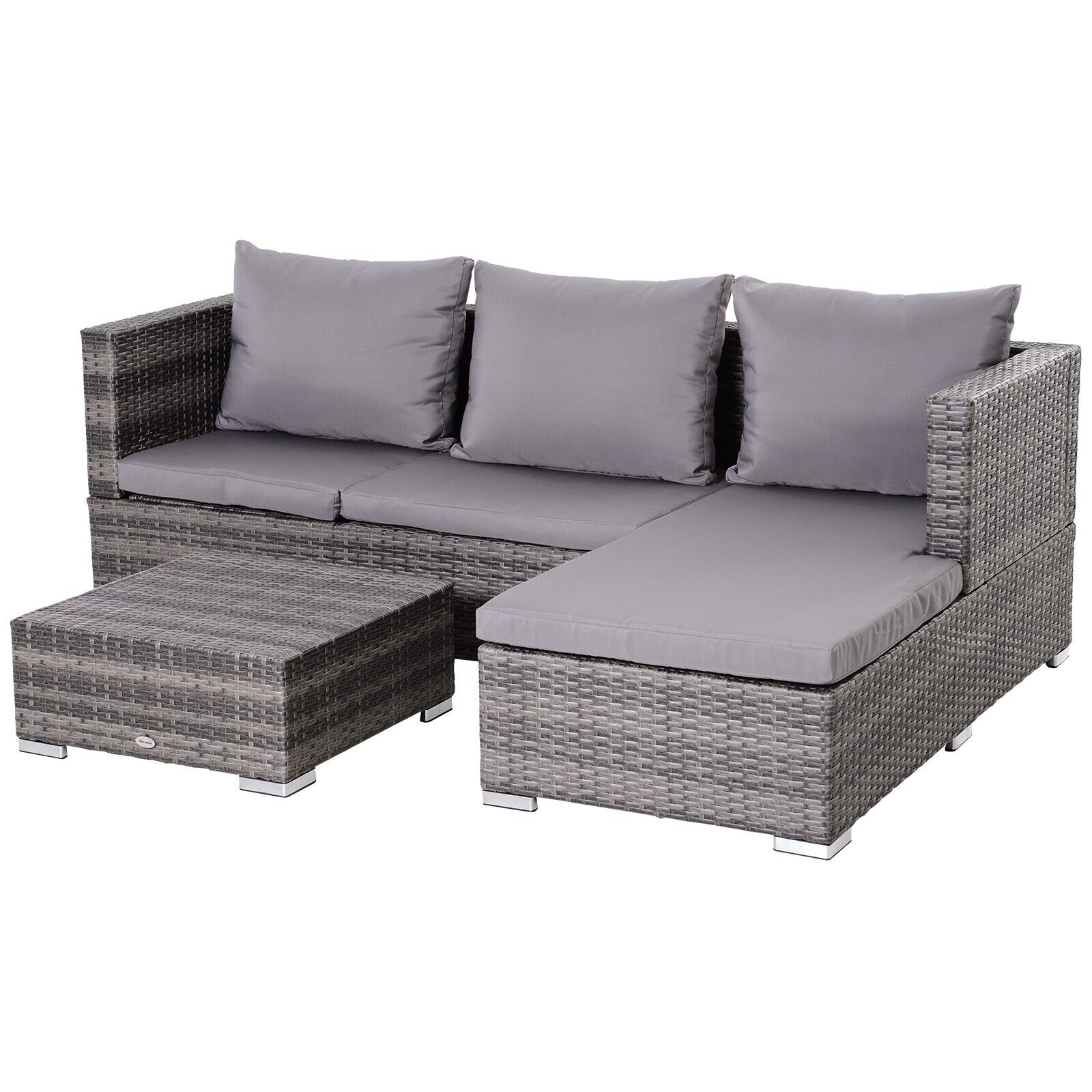 4 Seater Outdoor PE Rattan Garden Furniture Set for Patio Lounge or Dining Area - Home and Garden Furniture Shop - #rustic - furniture#
