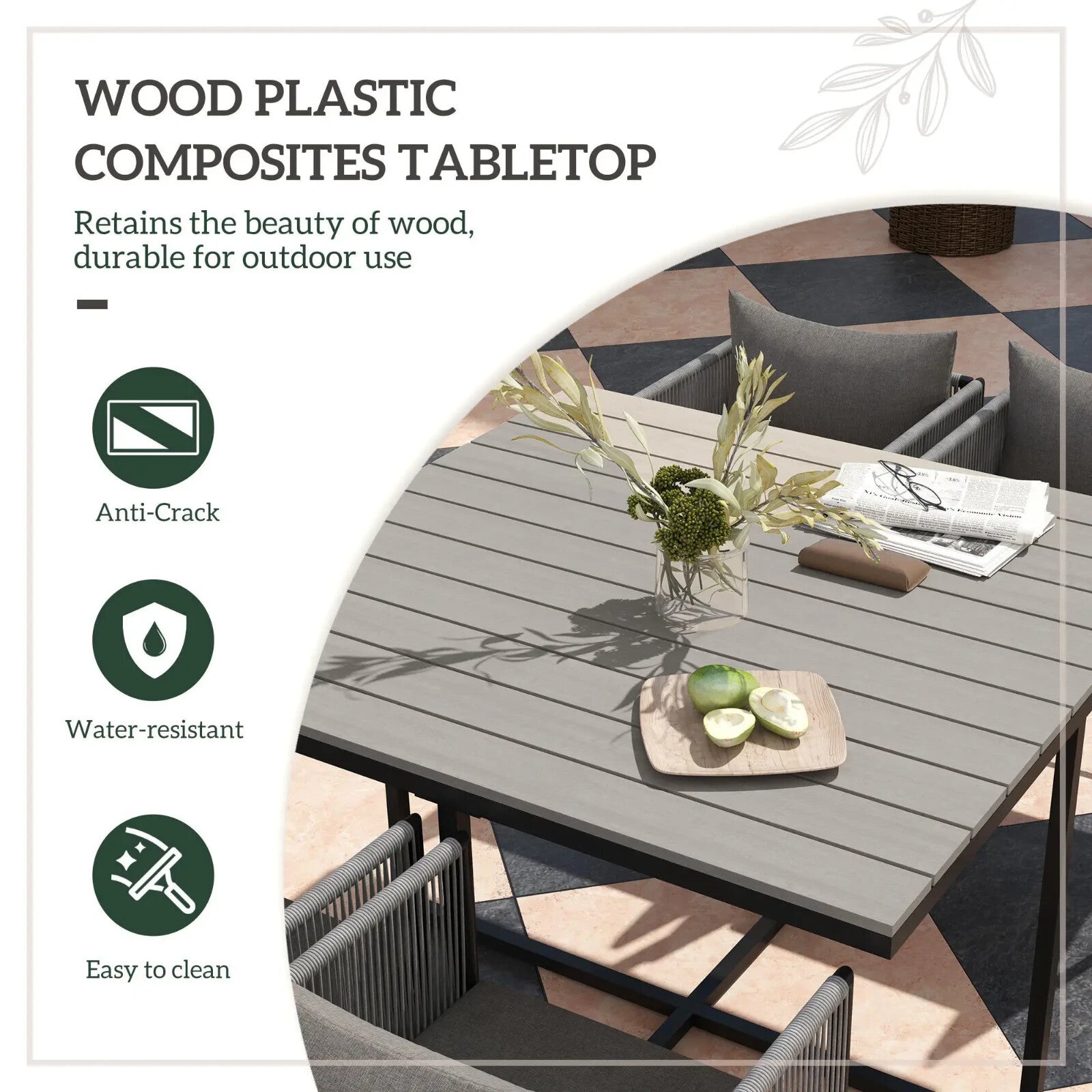 4 Seater Rattan Cube Garden Dining Set with Cushions and Table for Outdoor Grey - Home and Garden Furniture Shop - rustic - furniture