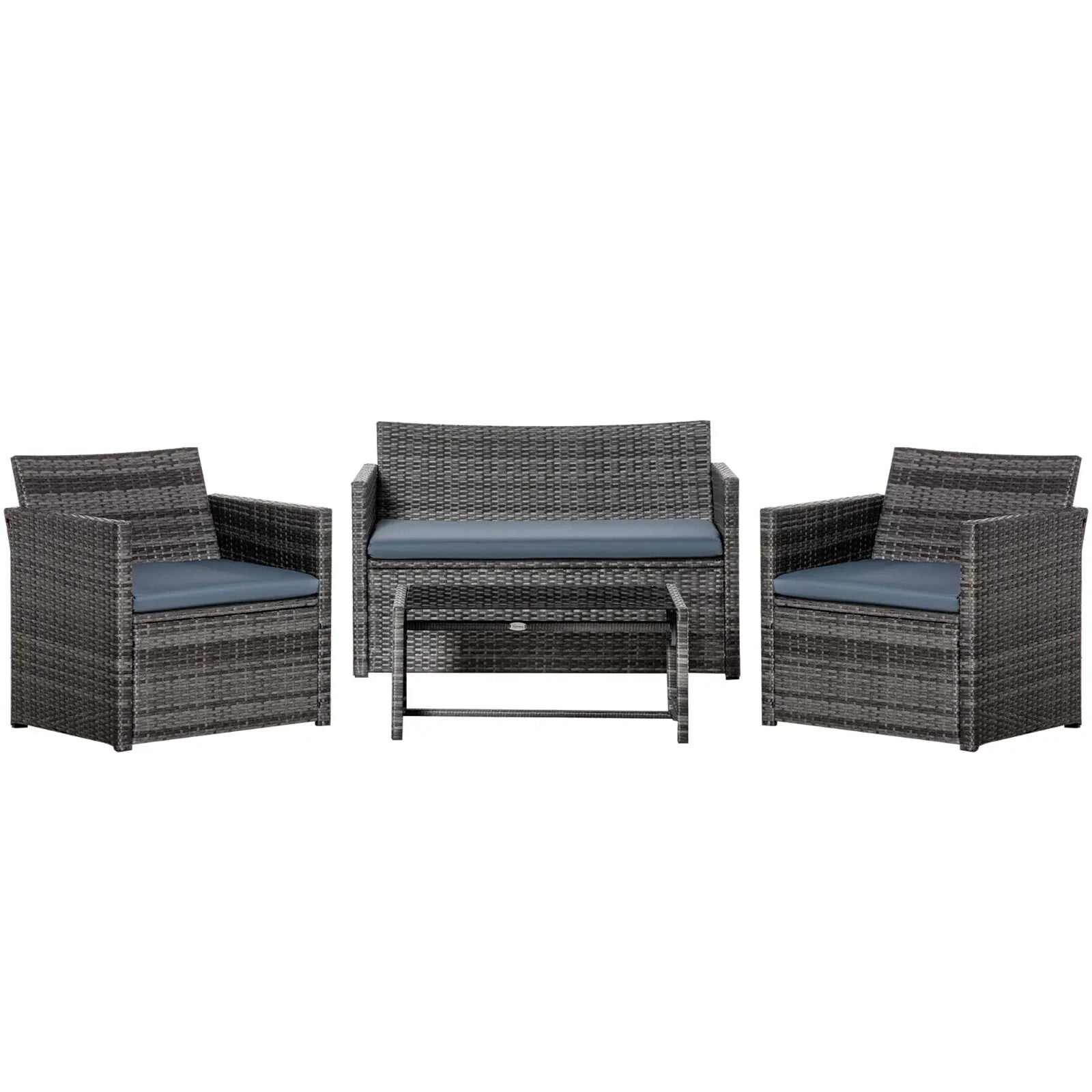 4 Seater Rattan Garden Furniture Set with Table and Chairs for Patio or Outdoor - Home and Garden Furniture Shop - rustic - furniture