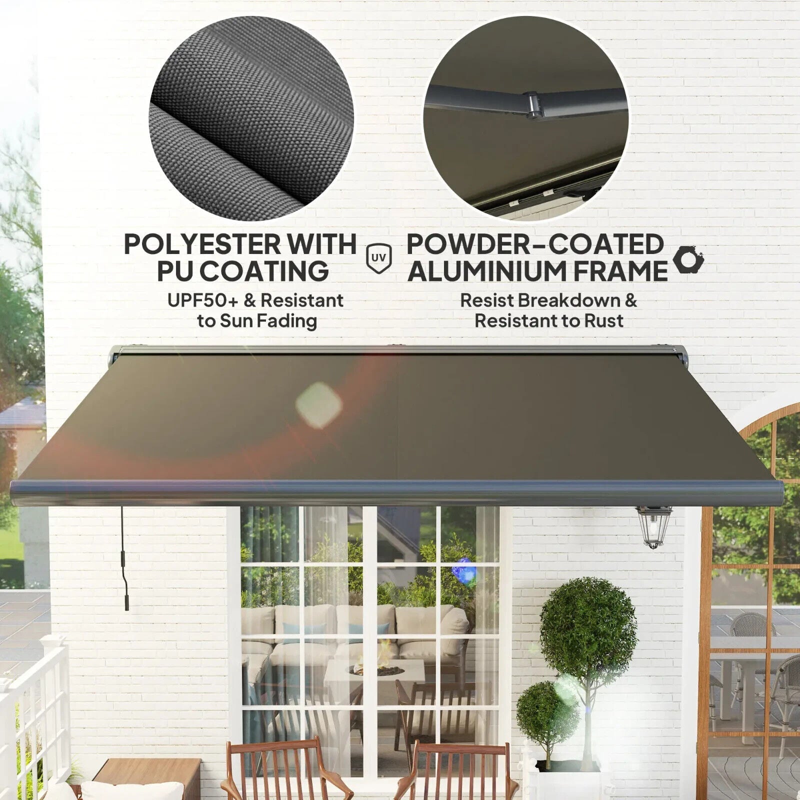 4 x 3m Electric Retractable Awning with Remote Full Cassette Garden Patio Canopy - Home and Garden Furniture Shop - #rustic - furniture#