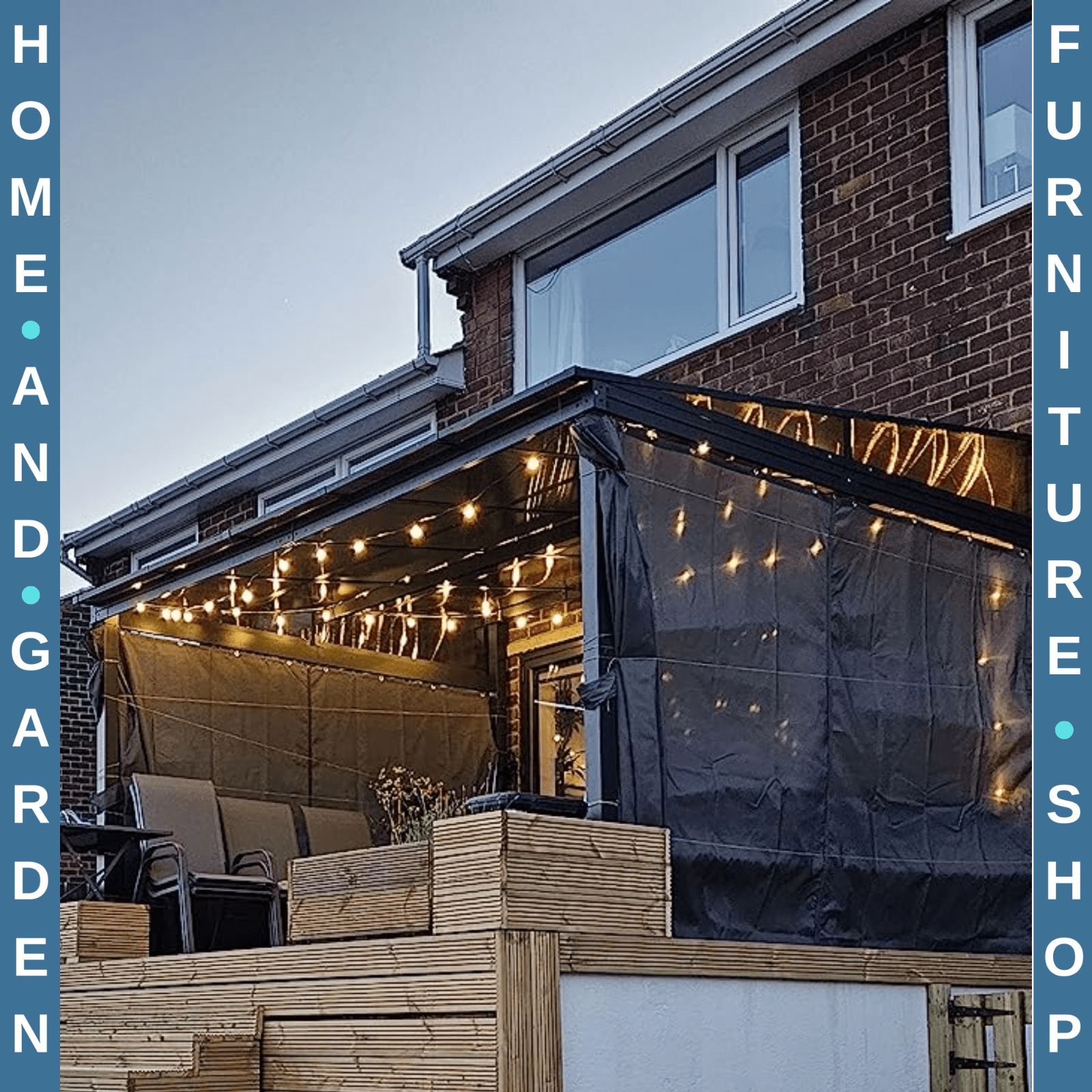 4 x 3m Garden Pergola Gazebo with Curtains Outdoor Party Tent Canopy Sun Shelter - Home and Garden Furniture Shop - rustic - furniture