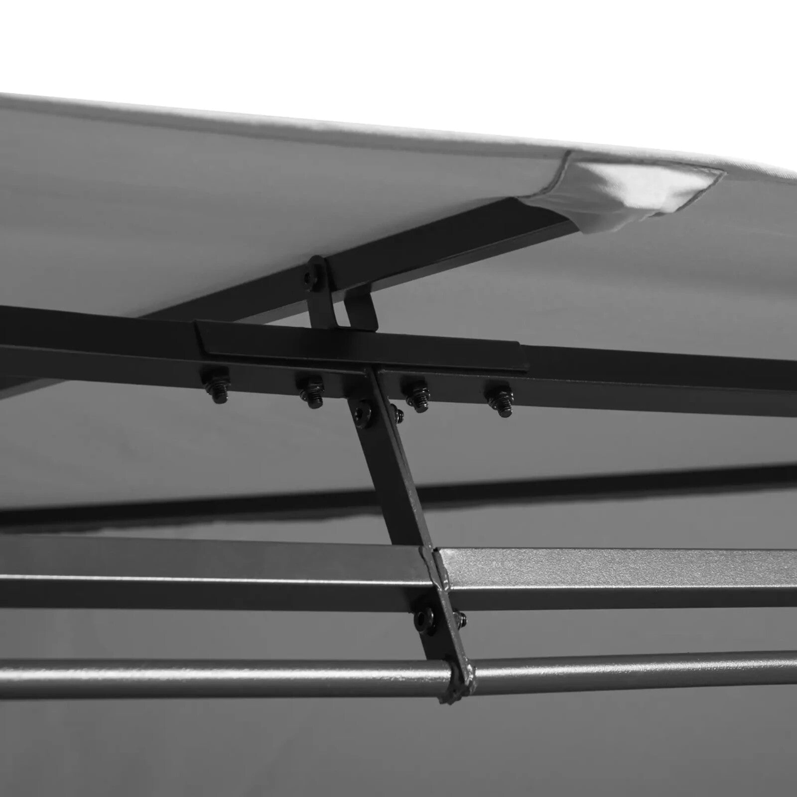 4 x 3m Metal Garden Gazebo with Curtain and Sidewalls Patio Party Canopy Shelter - Home and Garden Furniture Shop - rustic - furniture