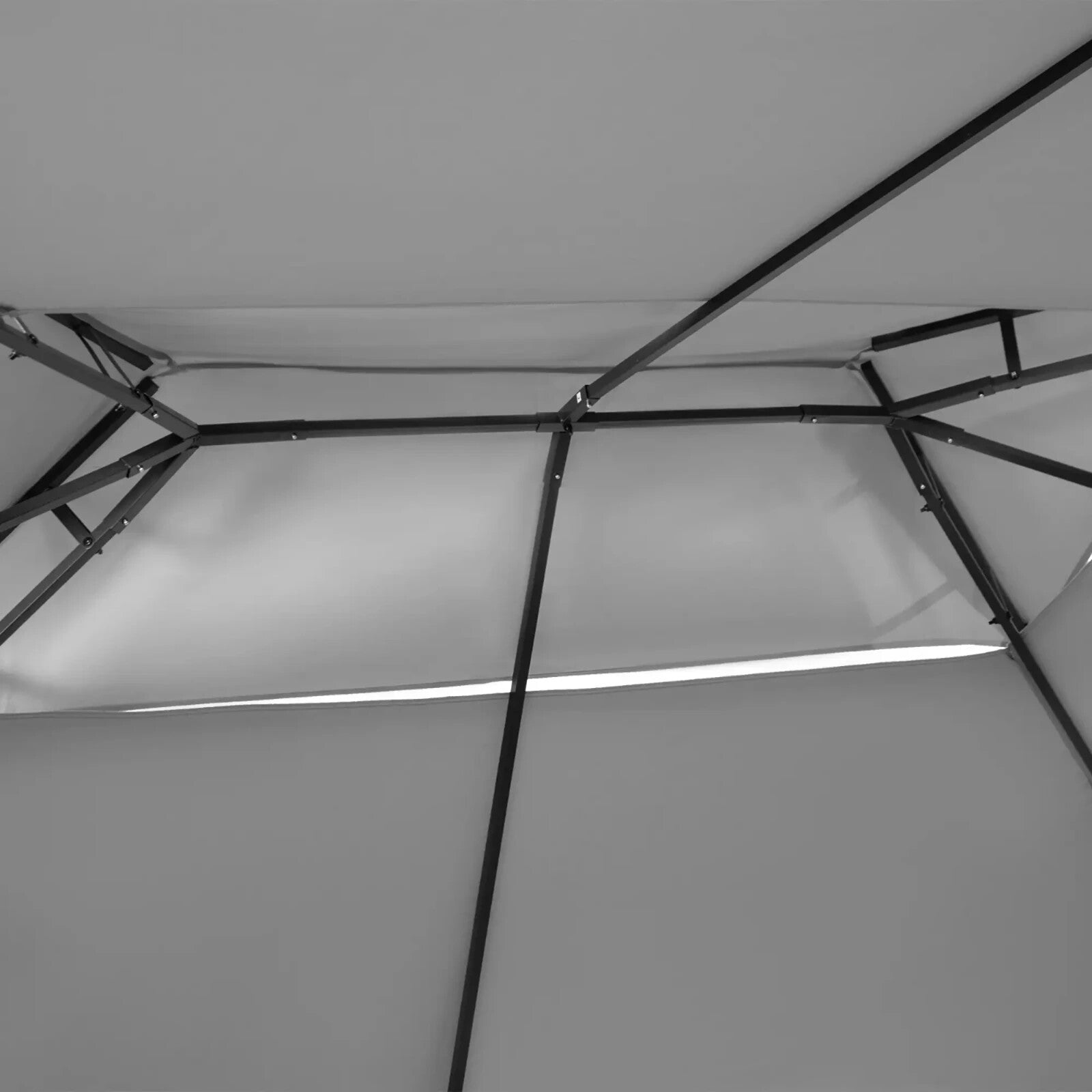 4 x 3m Metal Garden Gazebo with Curtain and Sidewalls Patio Party Canopy Shelter - Home and Garden Furniture Shop - rustic - furniture