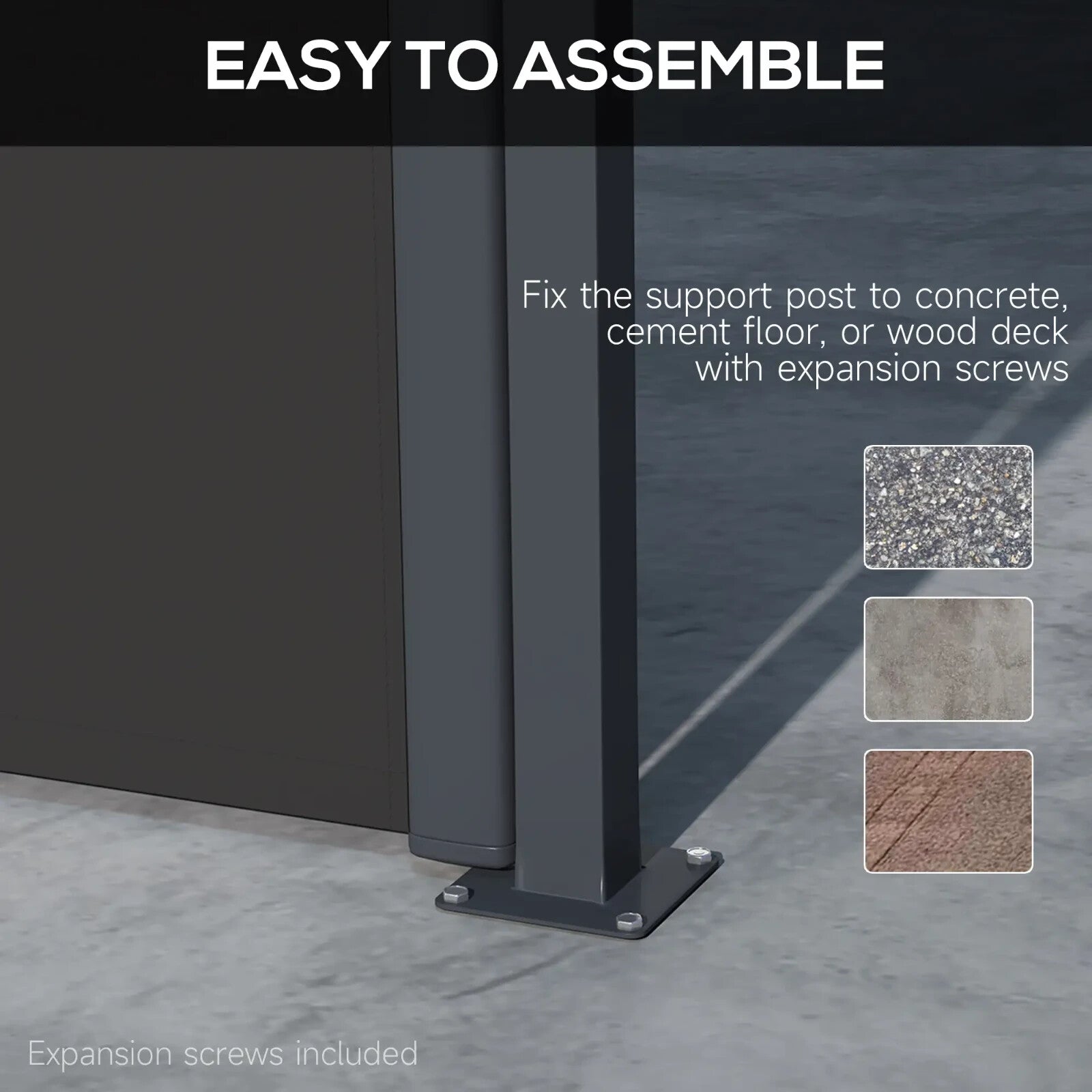 400 x 180cm Retractable Side Awning Privacy Screen Garden Terrace Windbreak - Home and Garden Furniture Shop - rustic - furniture