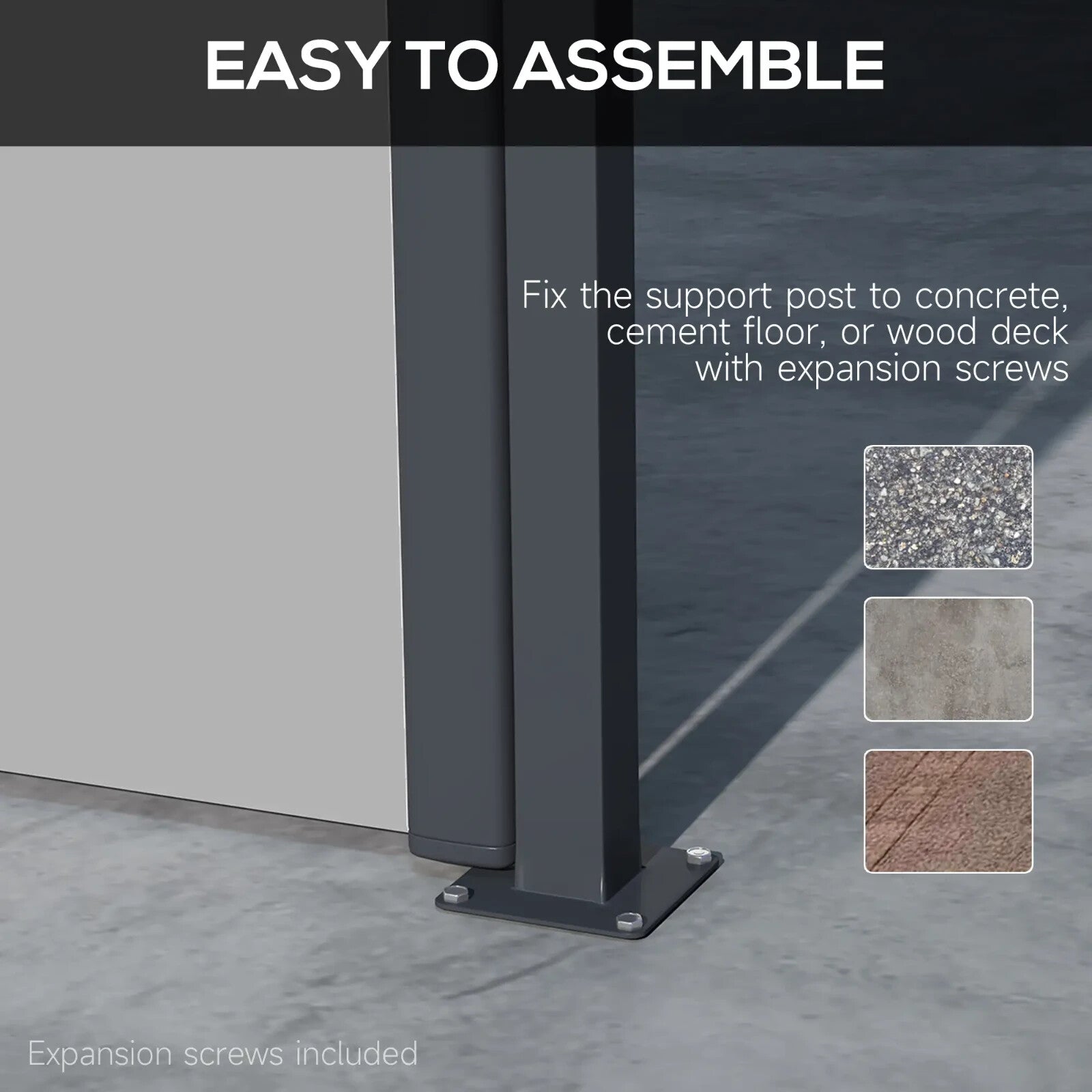 400×160cm Retractable Side Awning Outdoor Privacy Screen for Garden Balcony Pool - Home and Garden Furniture Shop - rustic - furniture