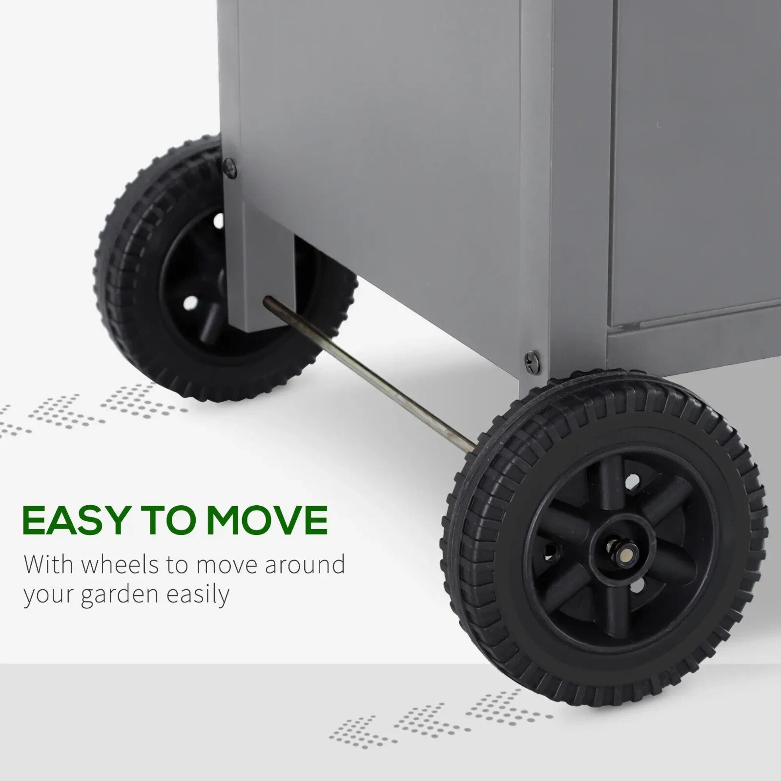 4+1 Burner Gas BBQ Grill Outdoor Barbecue Trolley w/ Wheels Shelves Thermometer - Home and Garden Furniture Shop - rustic - furniture