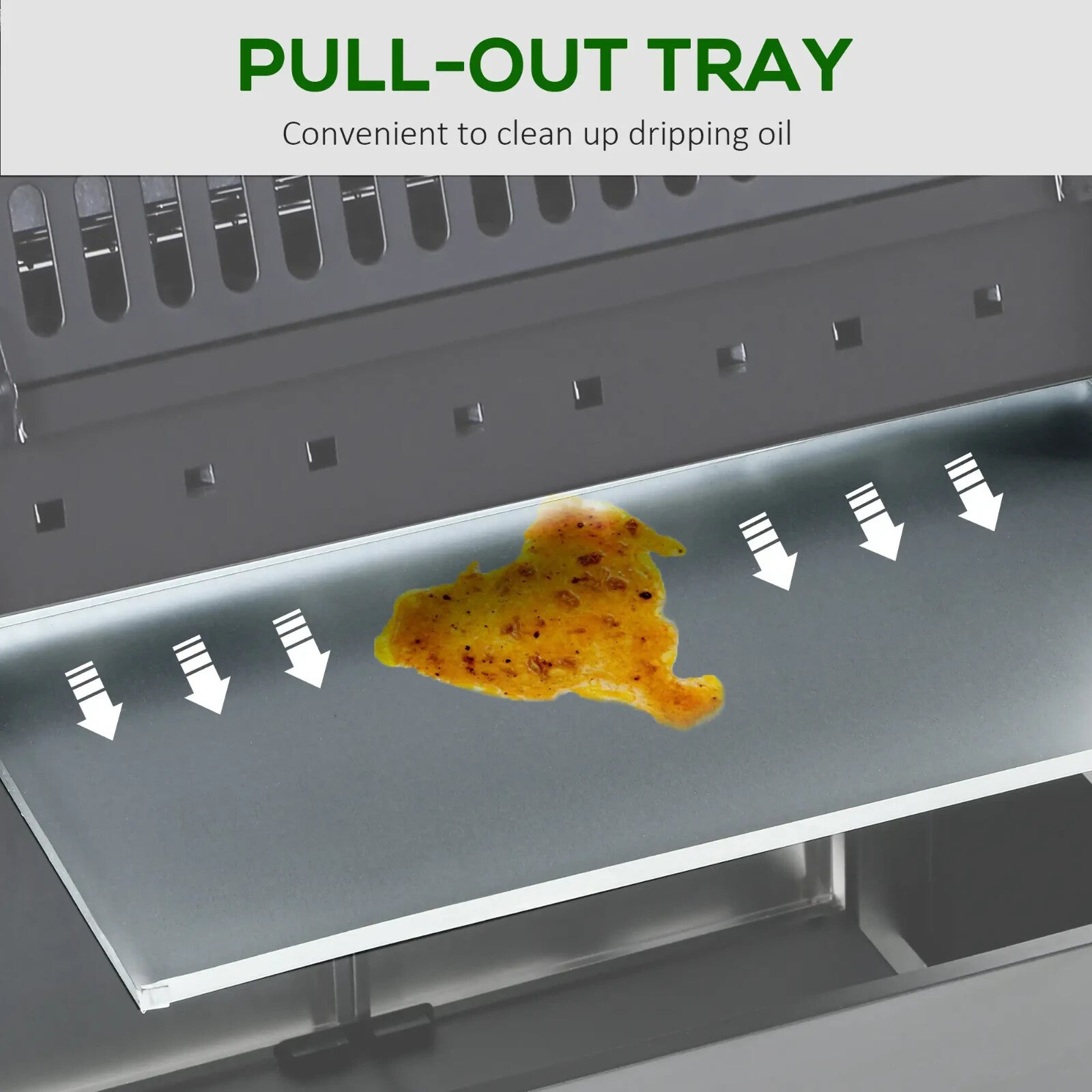 4+1 Burner Gas BBQ Grill Outdoor Barbecue Trolley w/ Wheels Shelves Thermometer - Home and Garden Furniture Shop - rustic - furniture