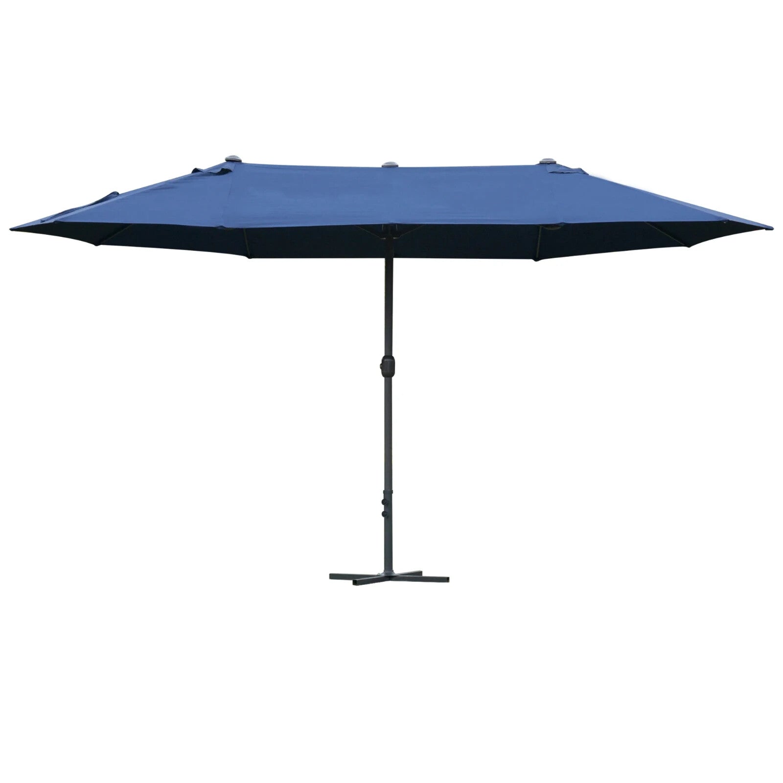 4.6m Double Sided Garden Sun Umbrella Canopy with Crank and Cross Base Shade - Home and Garden Furniture Shop - rustic - furniture
