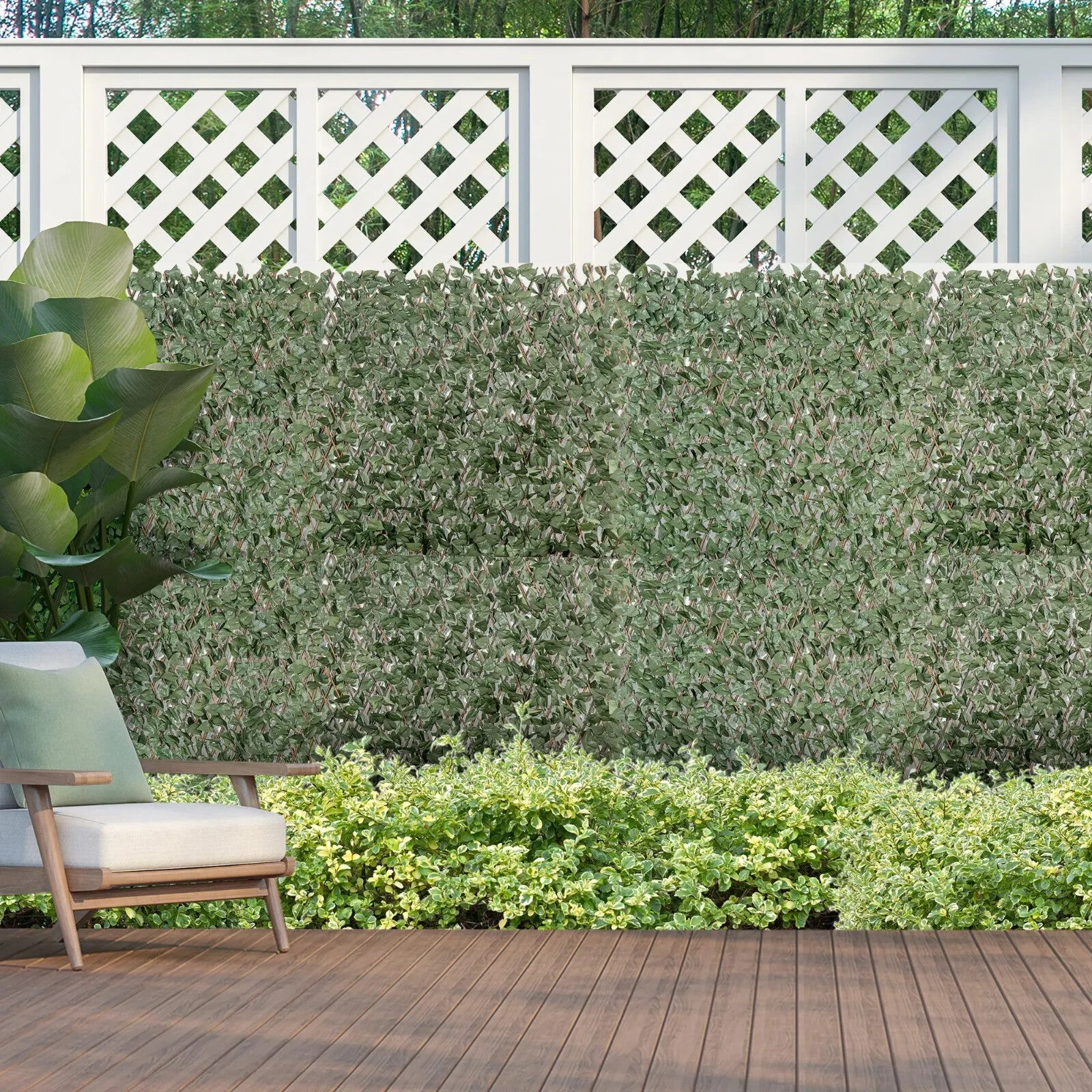 4pcs Expanding Artificial Trellis Fence 2m x 1m Garden Decorative Privacy Screen - Home and Garden Furniture Shop - rustic - furniture