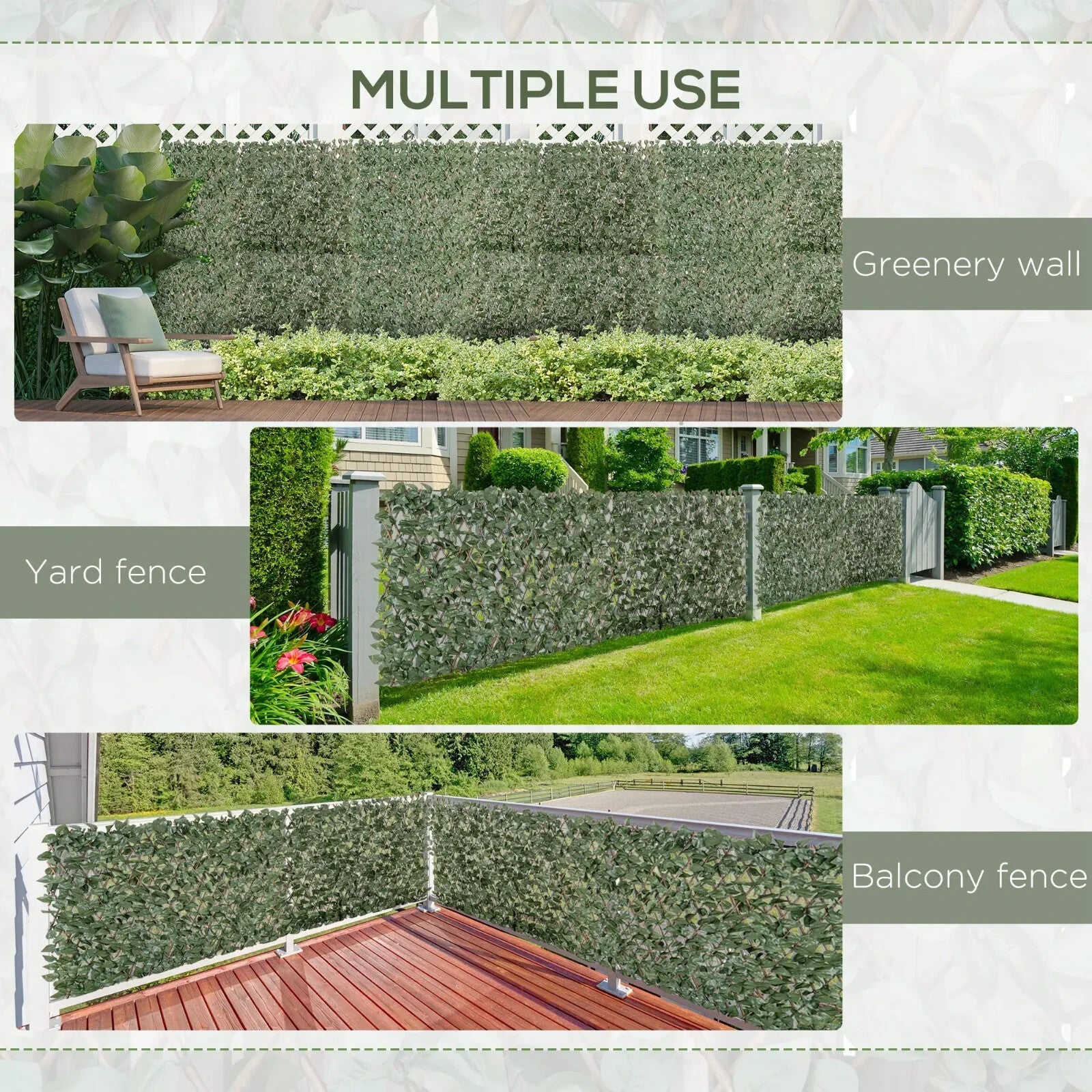4pcs Expanding Artificial Trellis Fence 2m x 1m Garden Decorative Privacy Screen - Home and Garden Furniture Shop - rustic - furniture