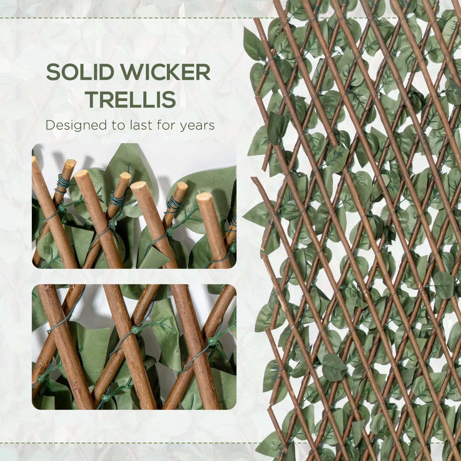 4pcs Expanding Artificial Trellis Fence 2m x 1m Garden Decorative Privacy Screen - Home and Garden Furniture Shop - rustic - furniture