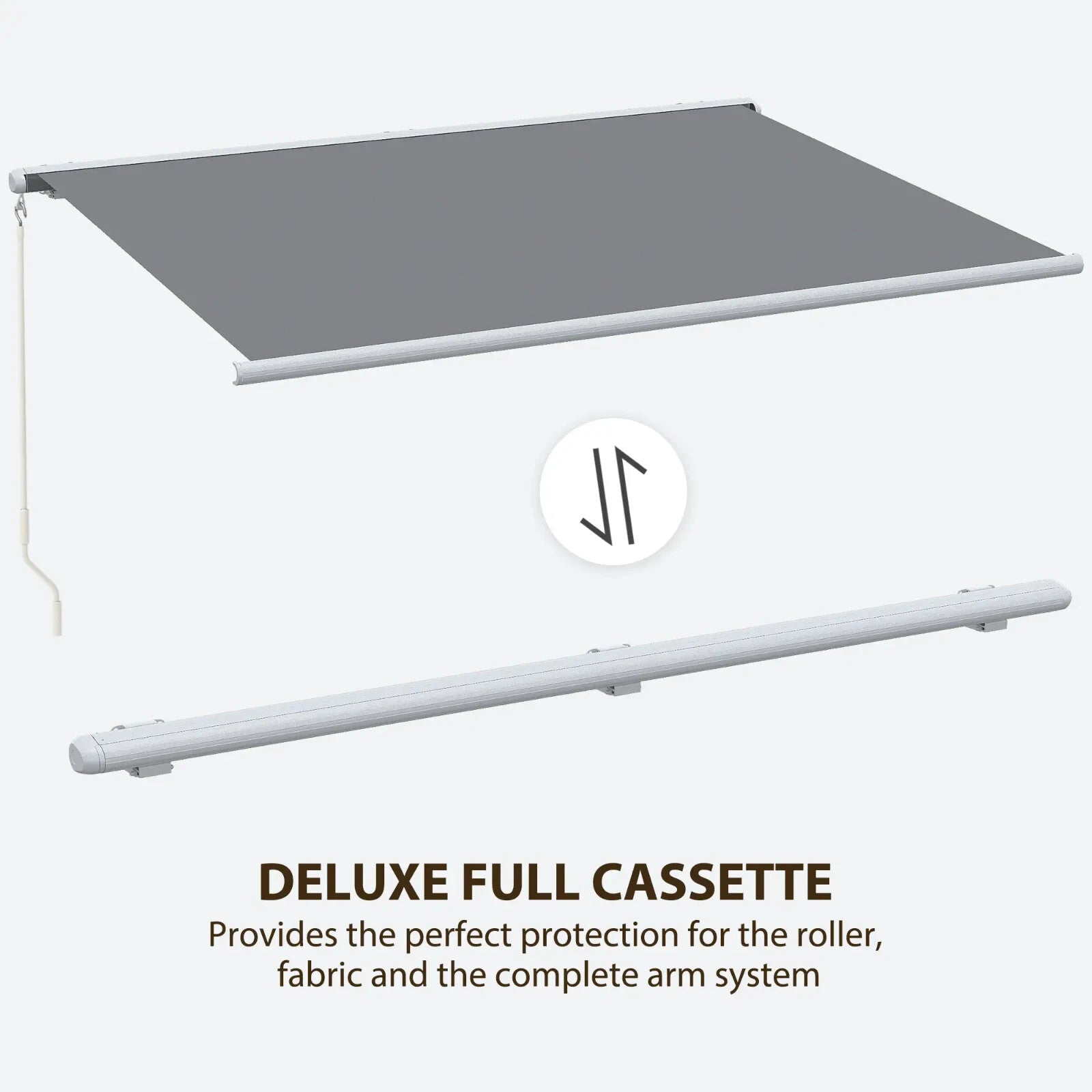4x3m Electric Cassette Awning for Patio Doors w/ Remote Control & Manual Option - Home and Garden Furniture Shop - rustic - furniture