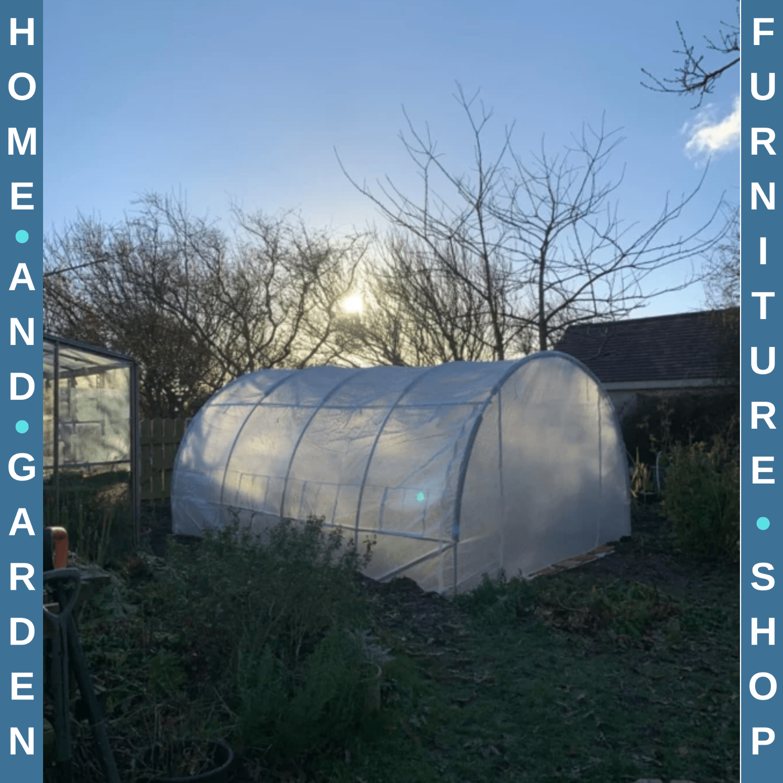 4x3x2m Walk - In Polytunnel Greenhouse Tent with Steel Frame Zipped Door & Windows - Home and Garden Furniture Shop - rustic - furniture