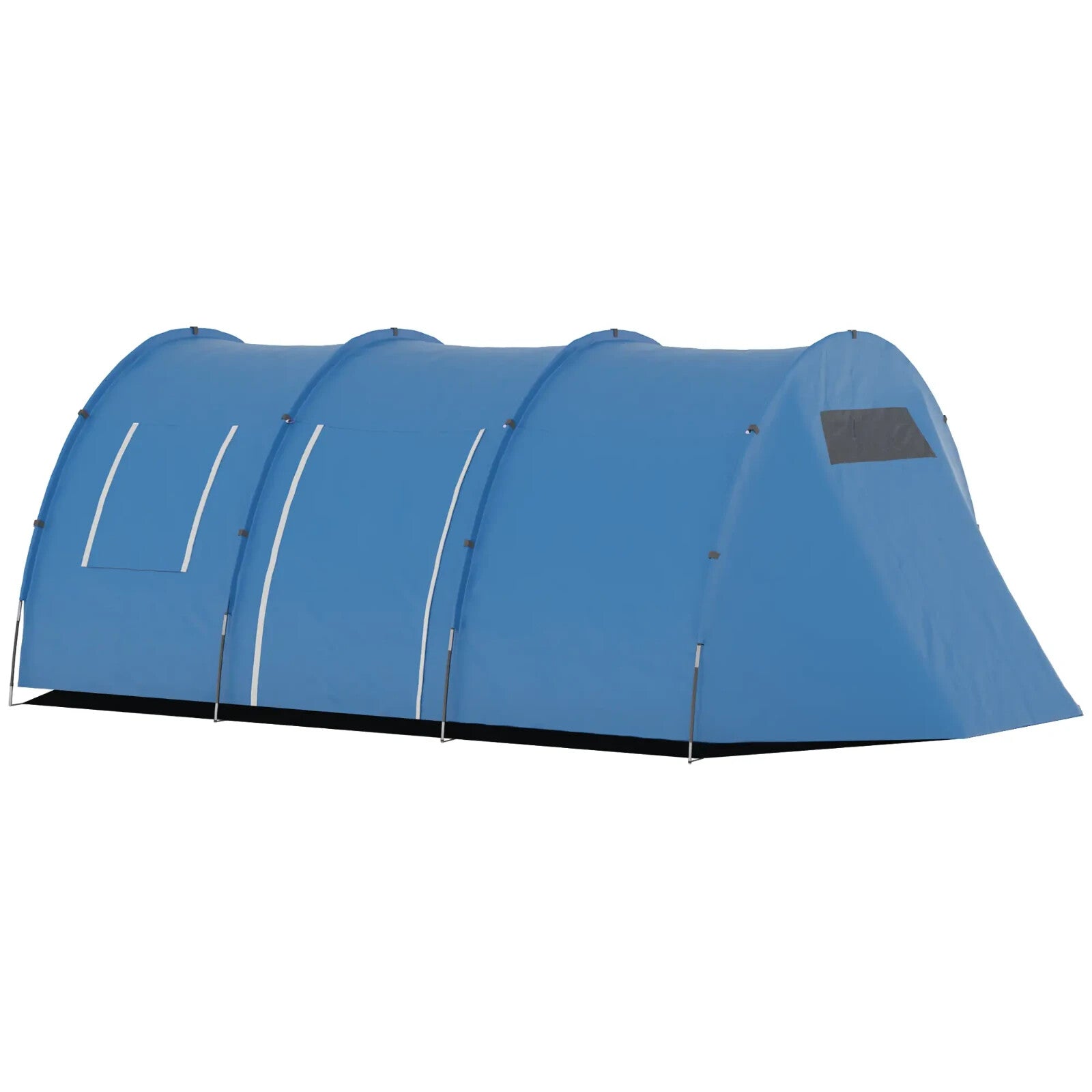 5 - 6 Man Tunnel Camping Tent with 2 Rooms Sewn - In Floor 2 Doors and Carry Bag - Home and Garden Furniture Shop - rustic - furniture