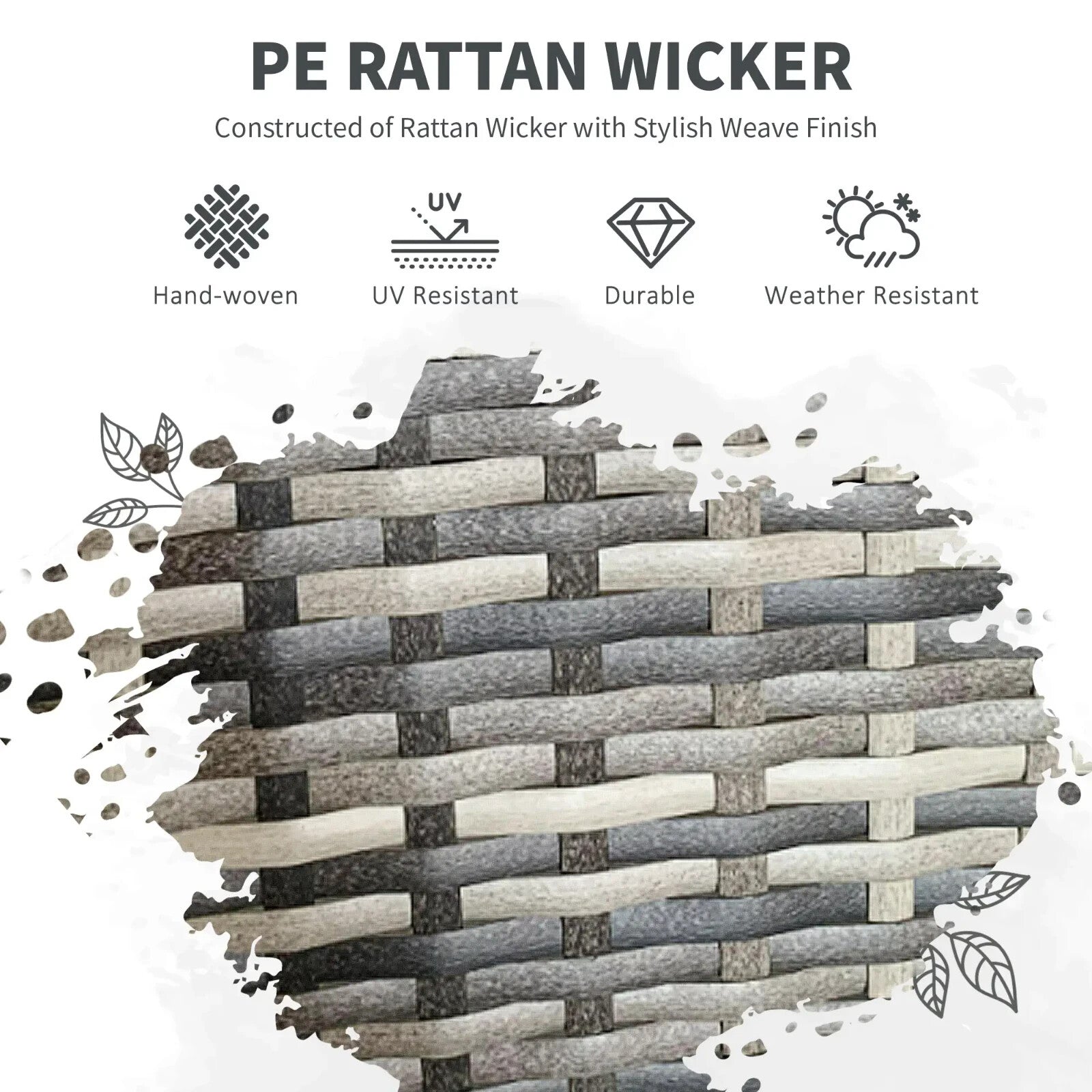 5 Pcs Outdoor Dining Set with Glass Table & 4 Chairs Patio Garden Furniture Set - Home and Garden Furniture Shop - rustic - furniture