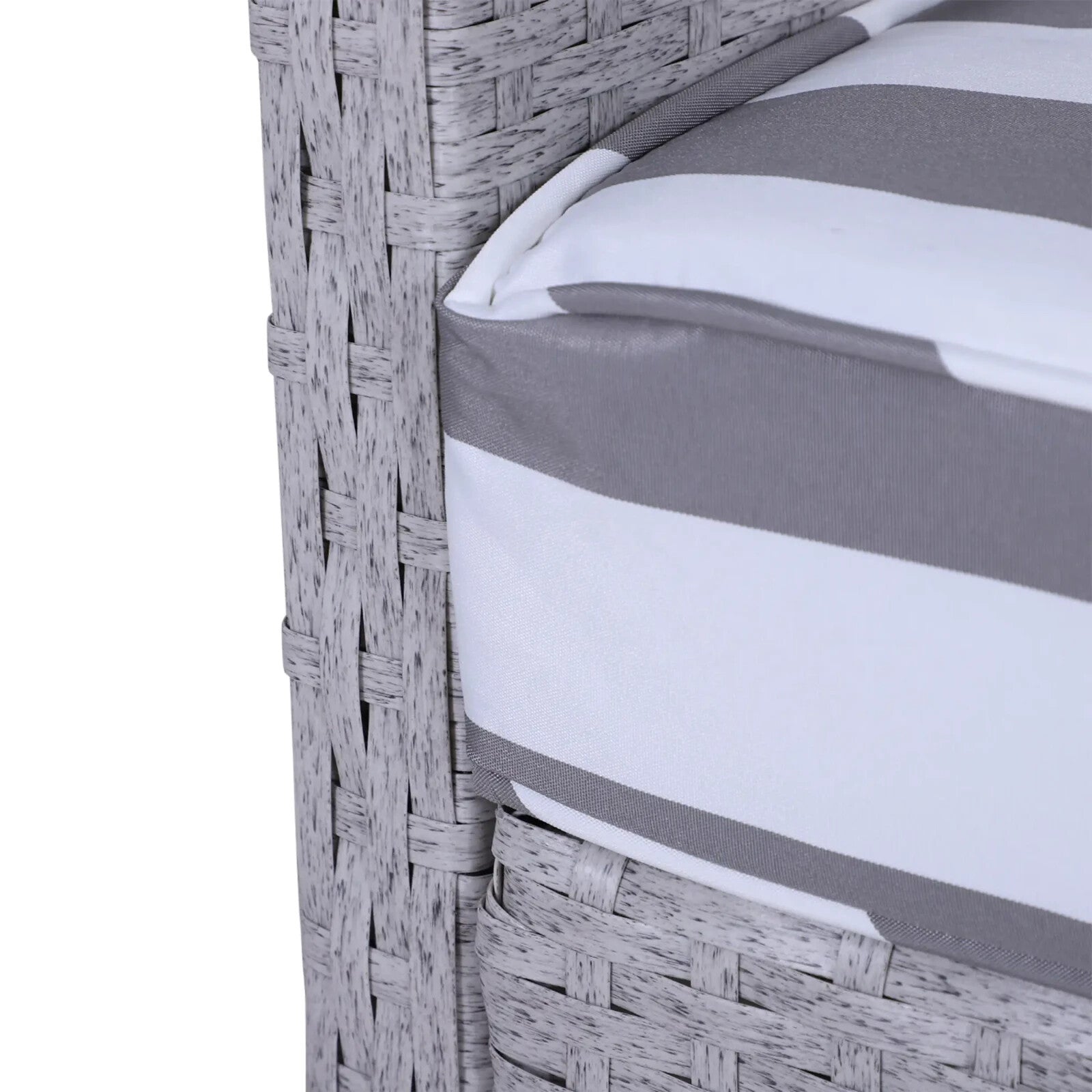 5 Pcs Rattan Garden Furniture Set Outdoor Sofa Chair Table Set Light Grey Patio - Home and Garden Furniture Shop - rustic - furniture