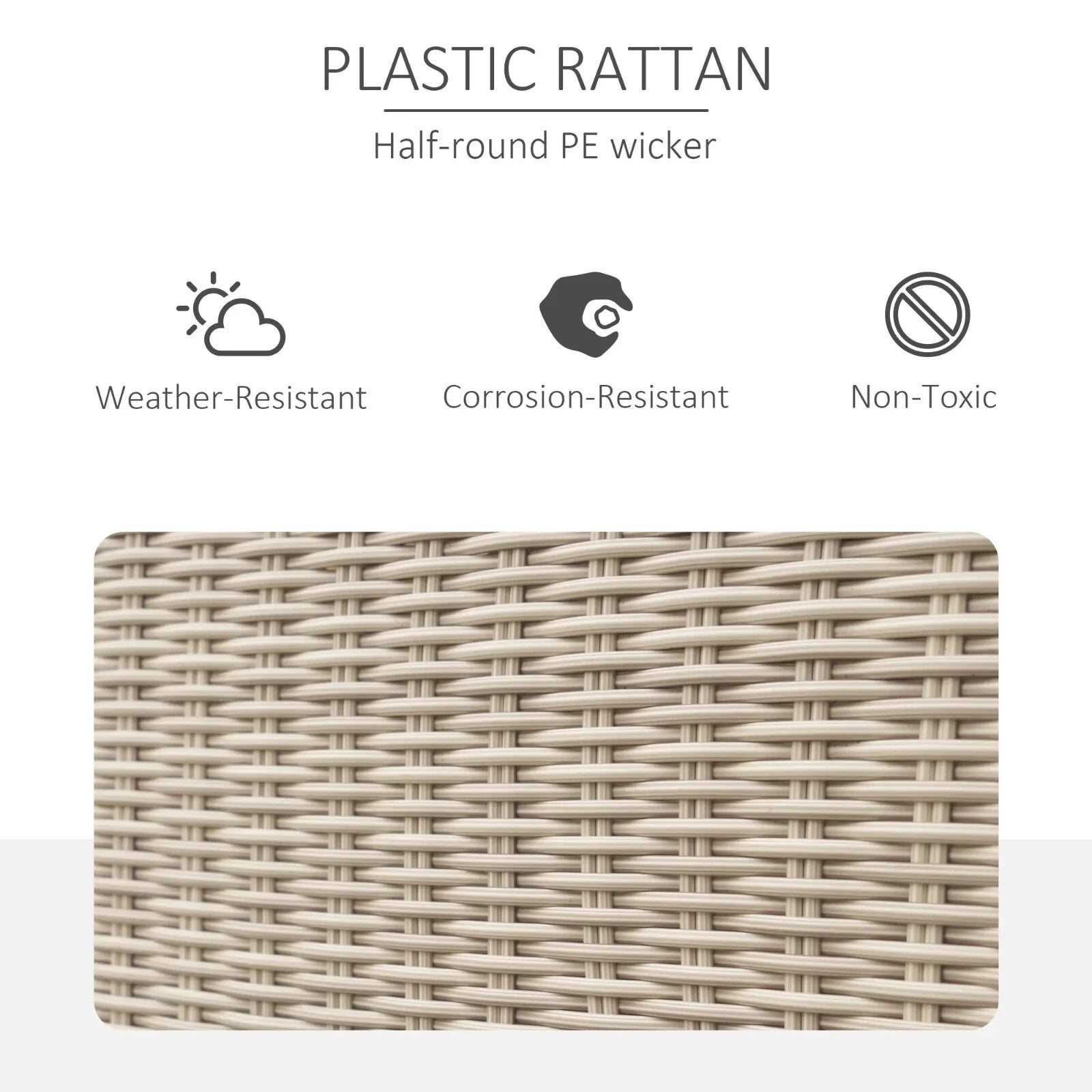 5 Pcs Rattan Garden Sofa Set with L Shape Lounge Seating & Coffee Table Outdoor - Home and Garden Furniture Shop - rustic - furniture