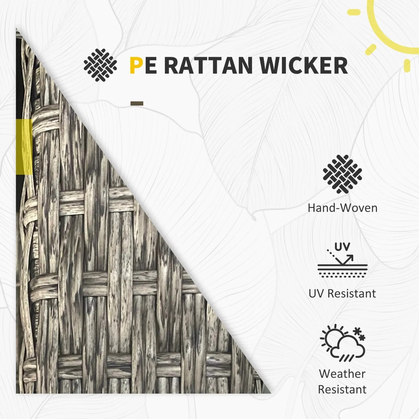 5 - Piece PE Rattan Garden Furniture Set with Glass Coffee Table - Dark Grey - Home and Garden Furniture Shop - rustic - furniture