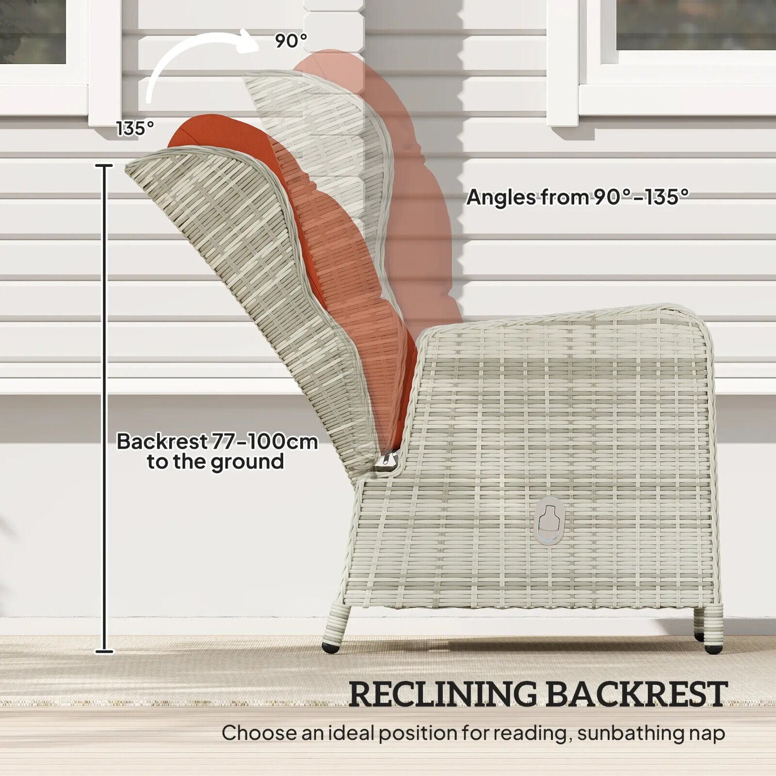 5 - Piece Rattan Bistro Set Balcony Furniture with Chairs & Glass Top Table Orange - Home and Garden Furniture Shop - #rustic - furniture#