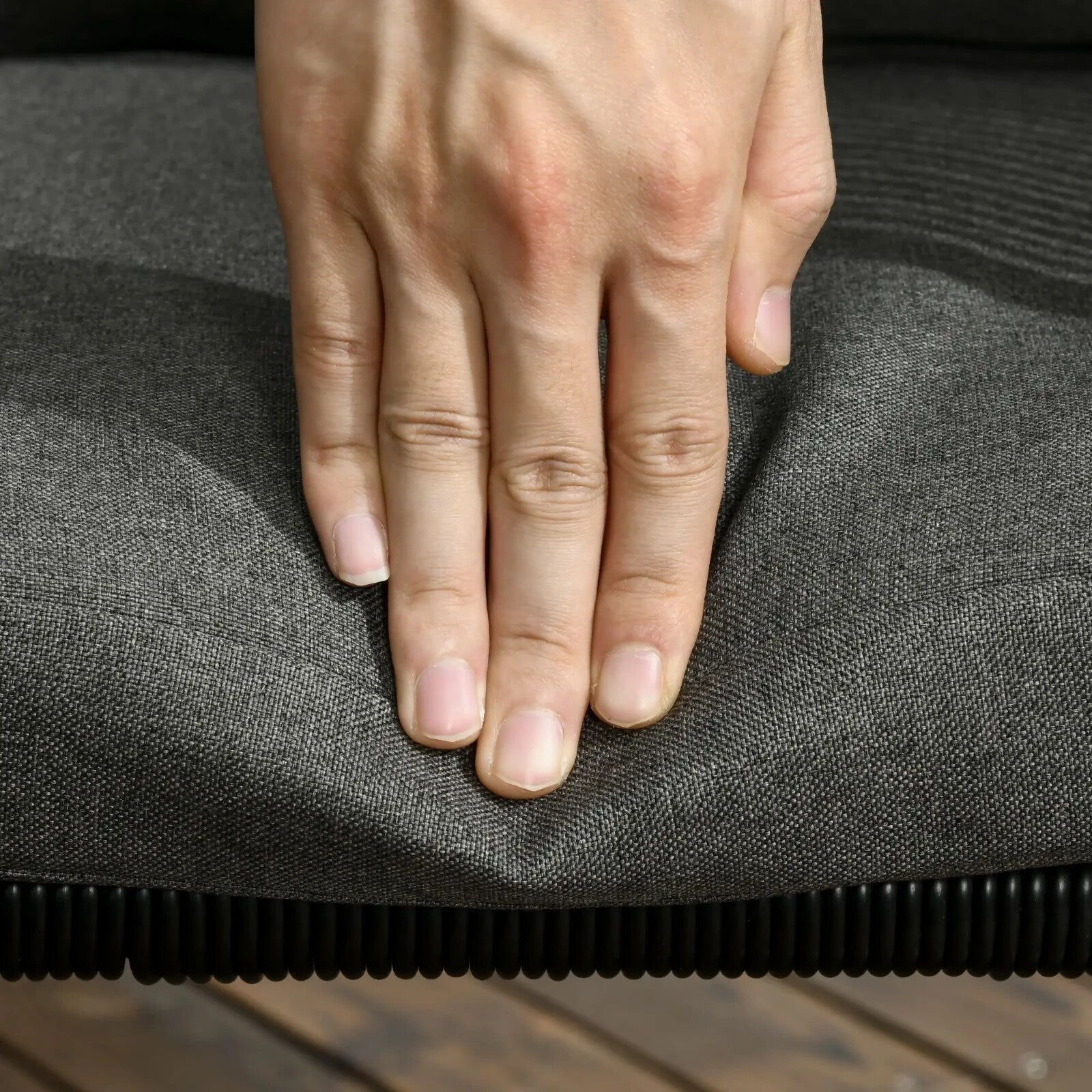 5 - Piece Rattan Cube Dining Set – Garden Wicker Table & Chairs with Wood Look Top - Home and Garden Furniture Shop - rustic - furniture