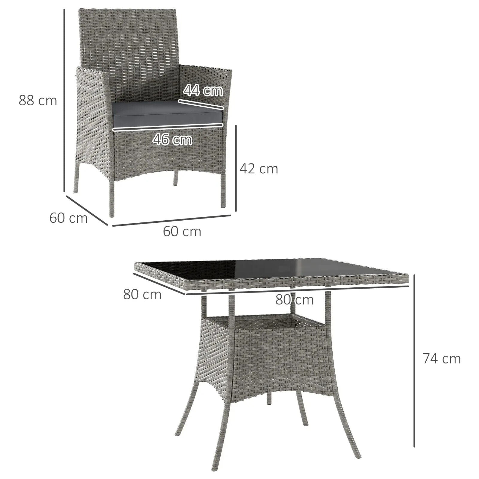 5 Piece Rattan Dining Set Outdoor Garden Furniture Patio Table and Chairs - Home and Garden Furniture Shop - #rustic - furniture#
