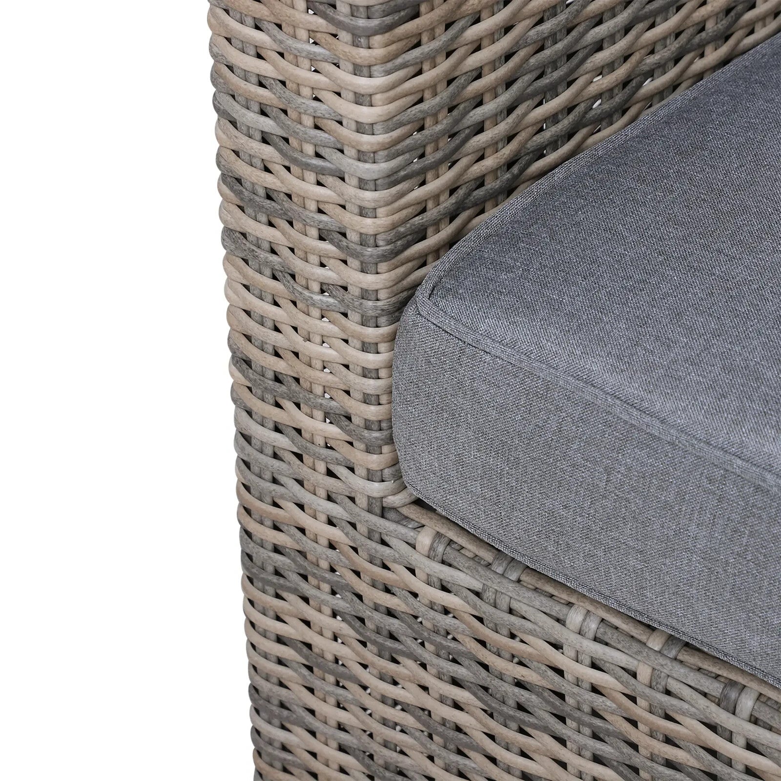 5 Piece Rattan Garden Armchair and Footstool Set with Tall Glass Table Outdoor - Home and Garden Furniture Shop - rustic - furniture