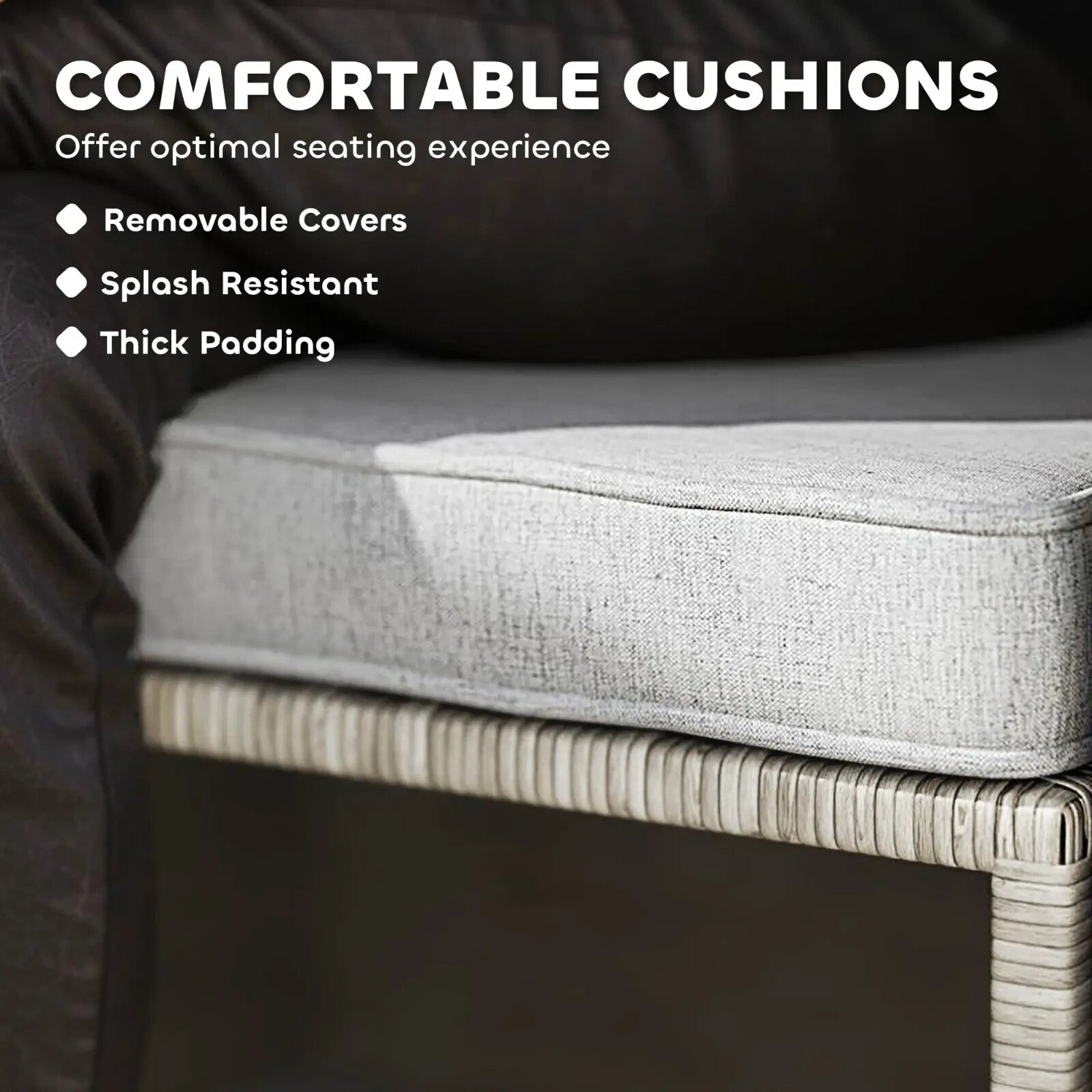 5 Piece Rattan Garden Furniture Conversation Set w/ Footstools and Storage Table - Home and Garden Furniture Shop - rustic - furniture