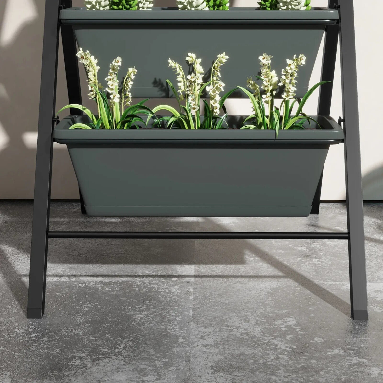 5 Tier Vertical Raised Garden Planter w/ Containers Outdoor Stand for Vegetables - Home and Garden Furniture Shop - #rustic - furniture#