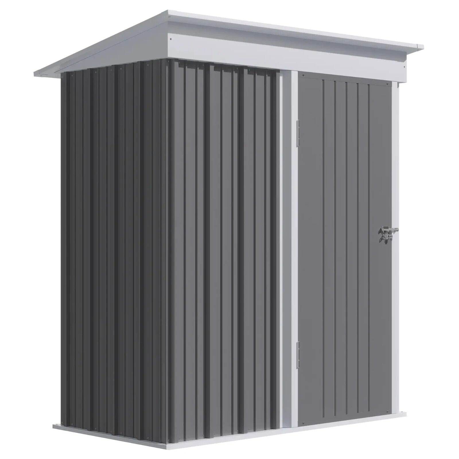 5 x 3 x 6ft Metal Garden Shed Outdoor Storage for Tools Motorbike w/ Shelf - Home and Garden Furniture Shop - #rustic - furniture#