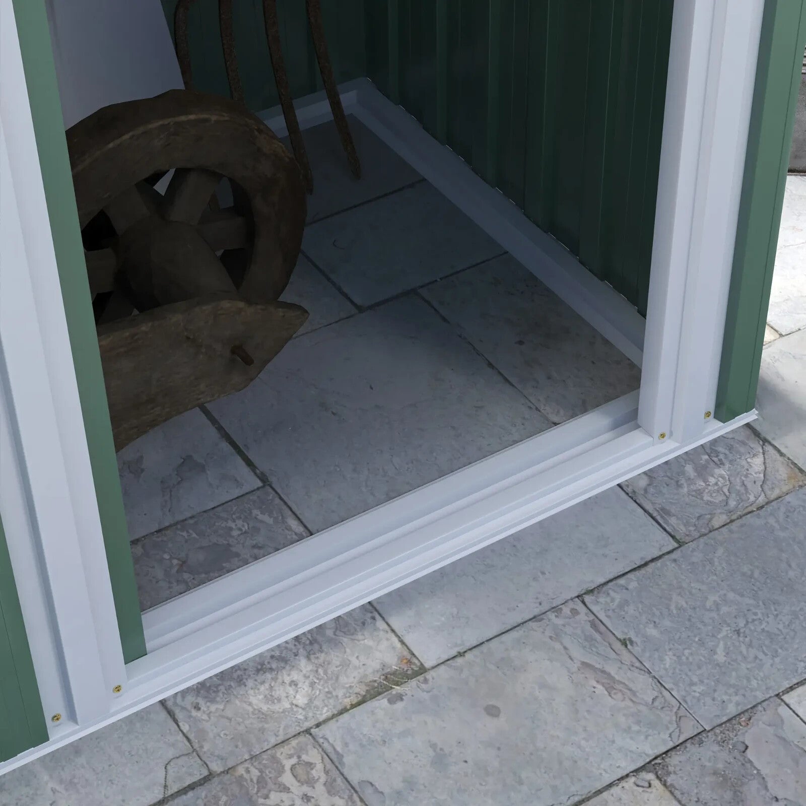 5 x 3ft Garden Storage Shed Outdoor Tool Shed with Sliding Door and Sloped Roof - Home and Garden Furniture Shop - rustic - furniture