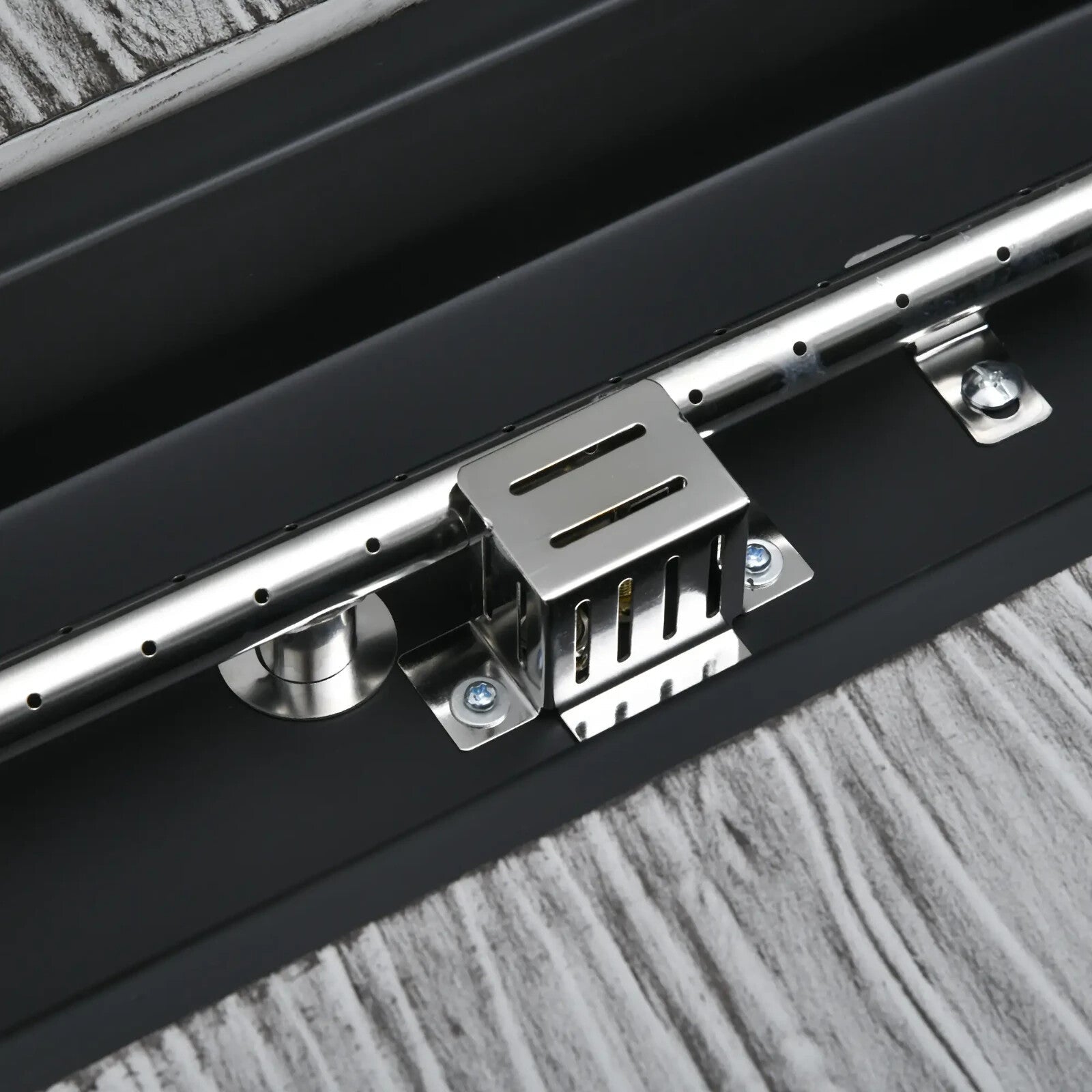 50000 BTU Gas Fire Pit Table w/ Glass Screen Beads & Cover Outdoor Patio Heater - Home and Garden Furniture Shop - rustic - furniture