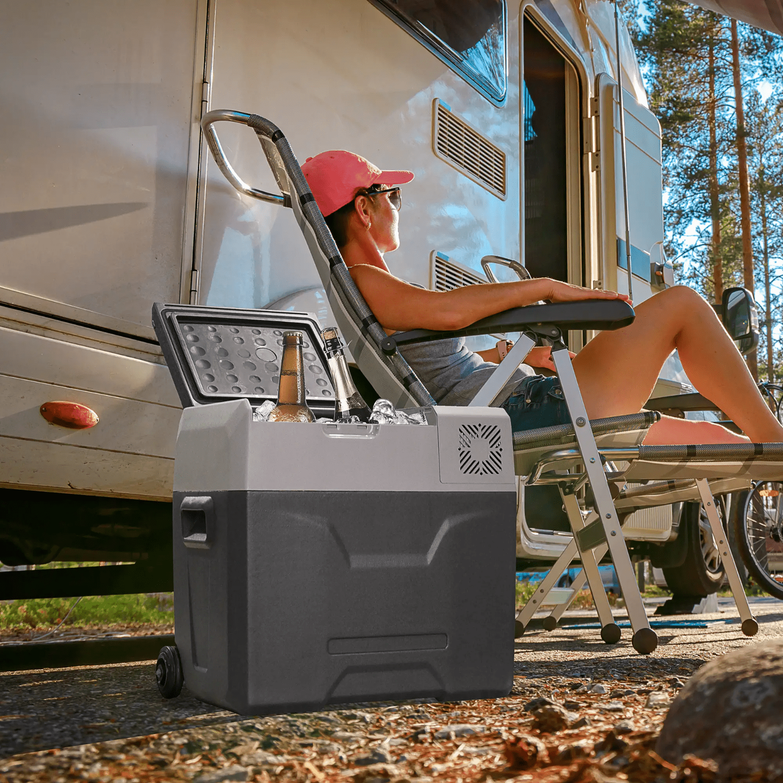 50L Car Refrigerator Portable Fridge Freezer Compressor Car Electric Cooler Box - Home and Garden Furniture Shop - rustic - furniture