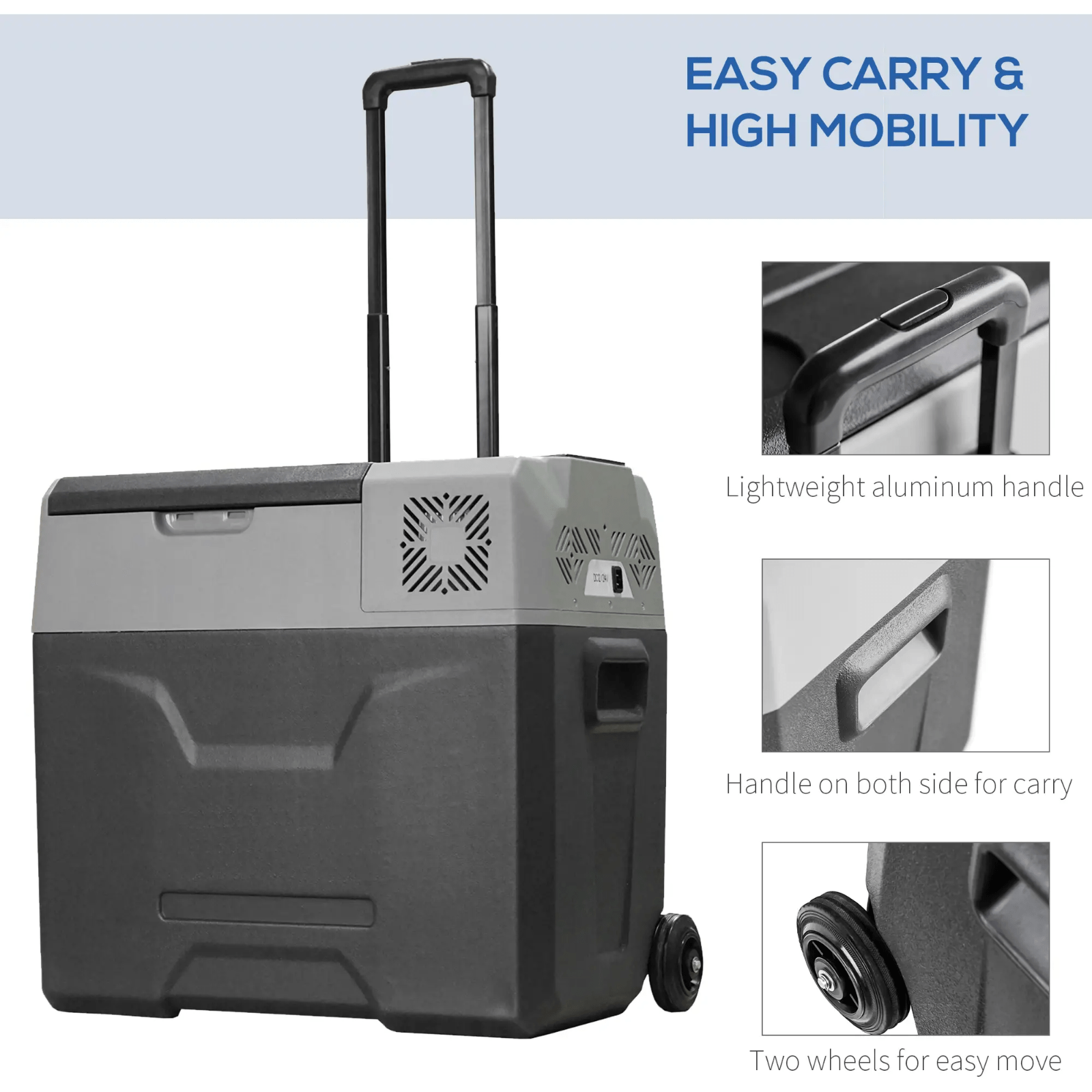 50L Car Refrigerator Portable Fridge Freezer Compressor Car Electric Cooler Box - Home and Garden Furniture Shop - rustic - furniture