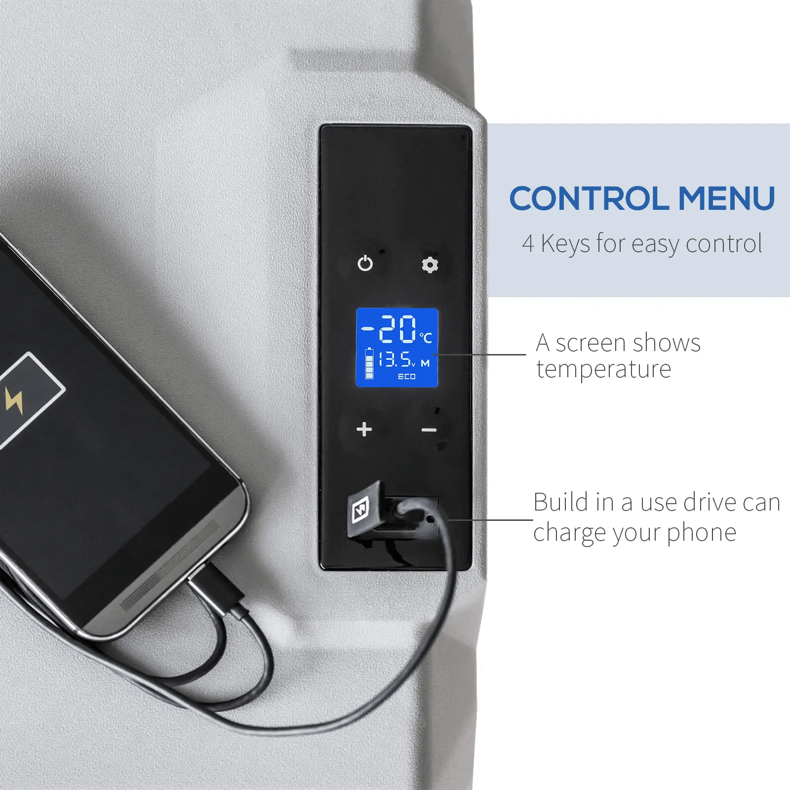 50L Car Refrigerator Portable Fridge Freezer Compressor Car Electric Cooler Box - Home and Garden Furniture Shop - rustic - furniture