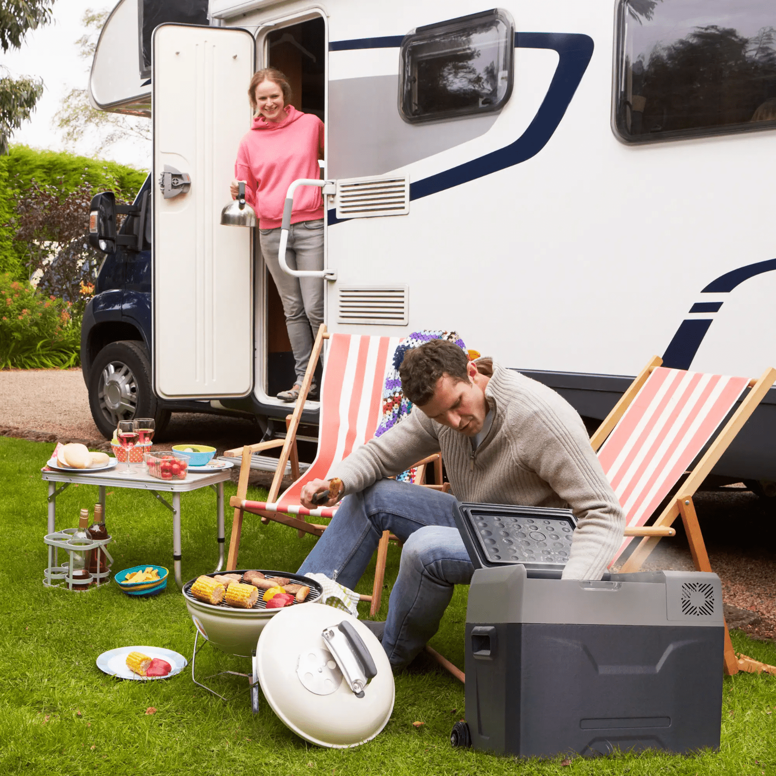 50L Car Refrigerator Portable Fridge Freezer Compressor Car Electric Cooler Box - Home and Garden Furniture Shop - rustic - furniture