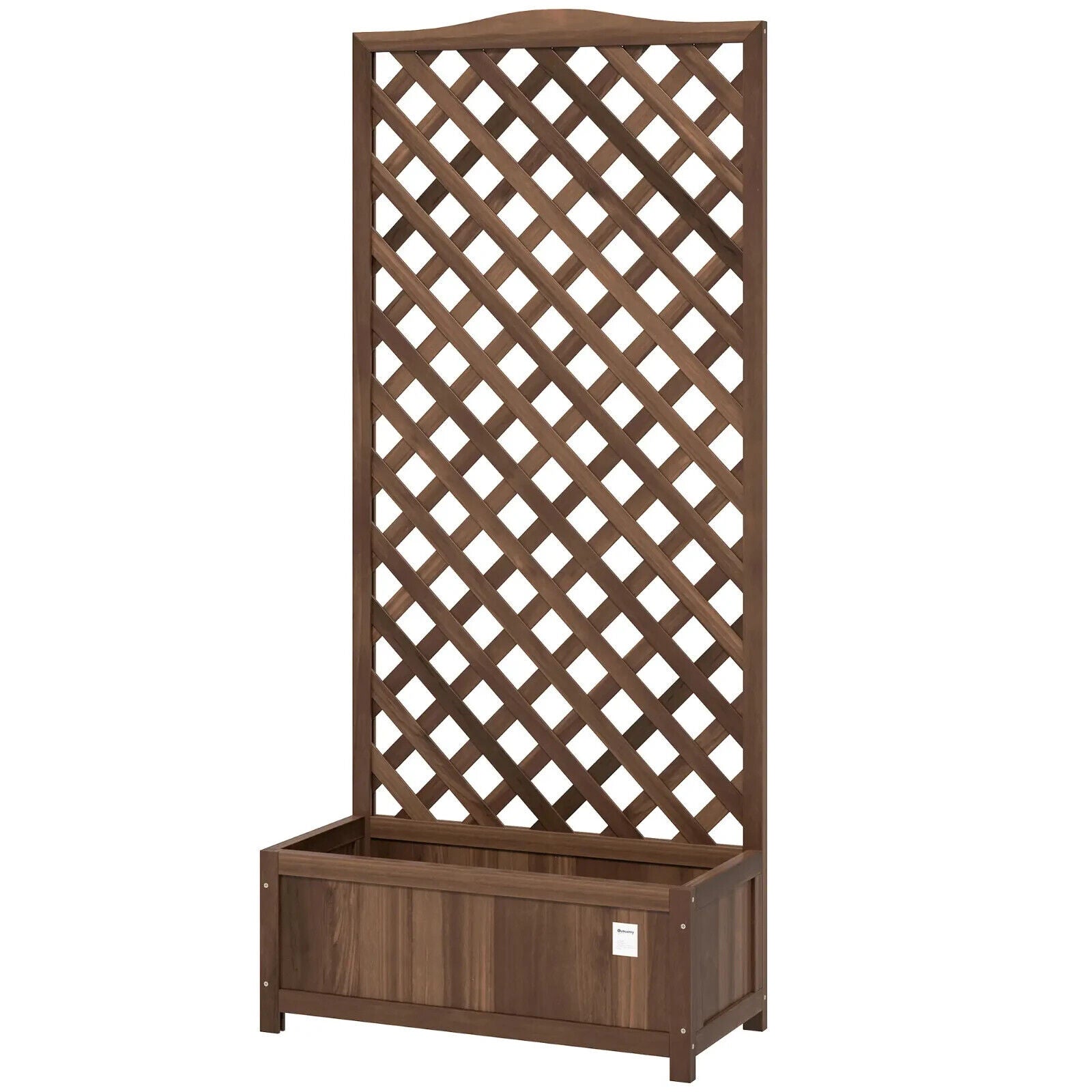 53L Wooden Garden Planter Box With Trellis Raised Bed For Climbing Plant Outdoor - Home and Garden Furniture Shop - #rustic - furniture#