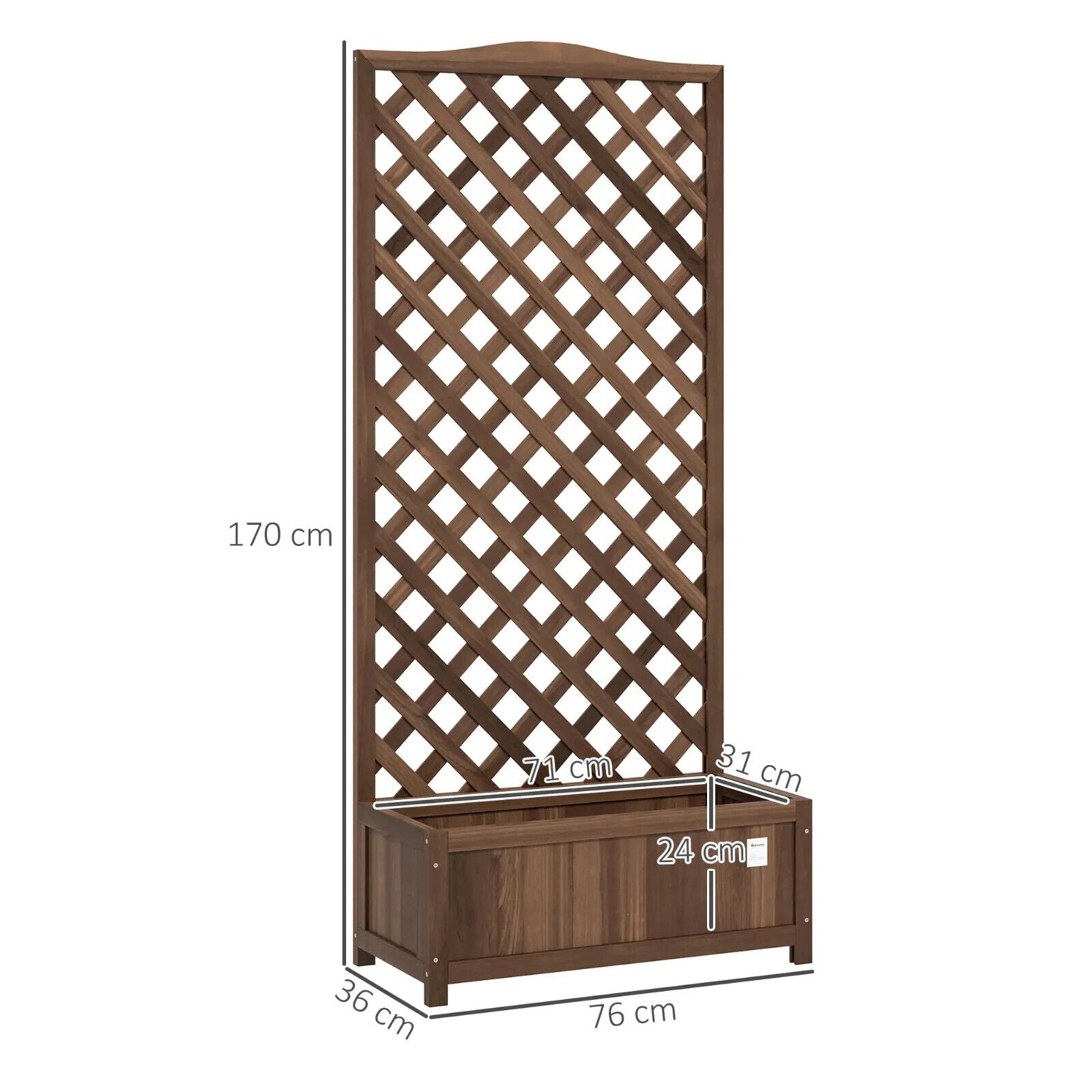 53L Wooden Garden Planter Box With Trellis Raised Bed For Climbing Plant Outdoor - Home and Garden Furniture Shop - #rustic - furniture#