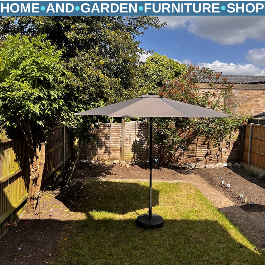 2.7 m Double Tier Wooden Garden Parasol Outdoor Patio Sun Umbrella for Shade