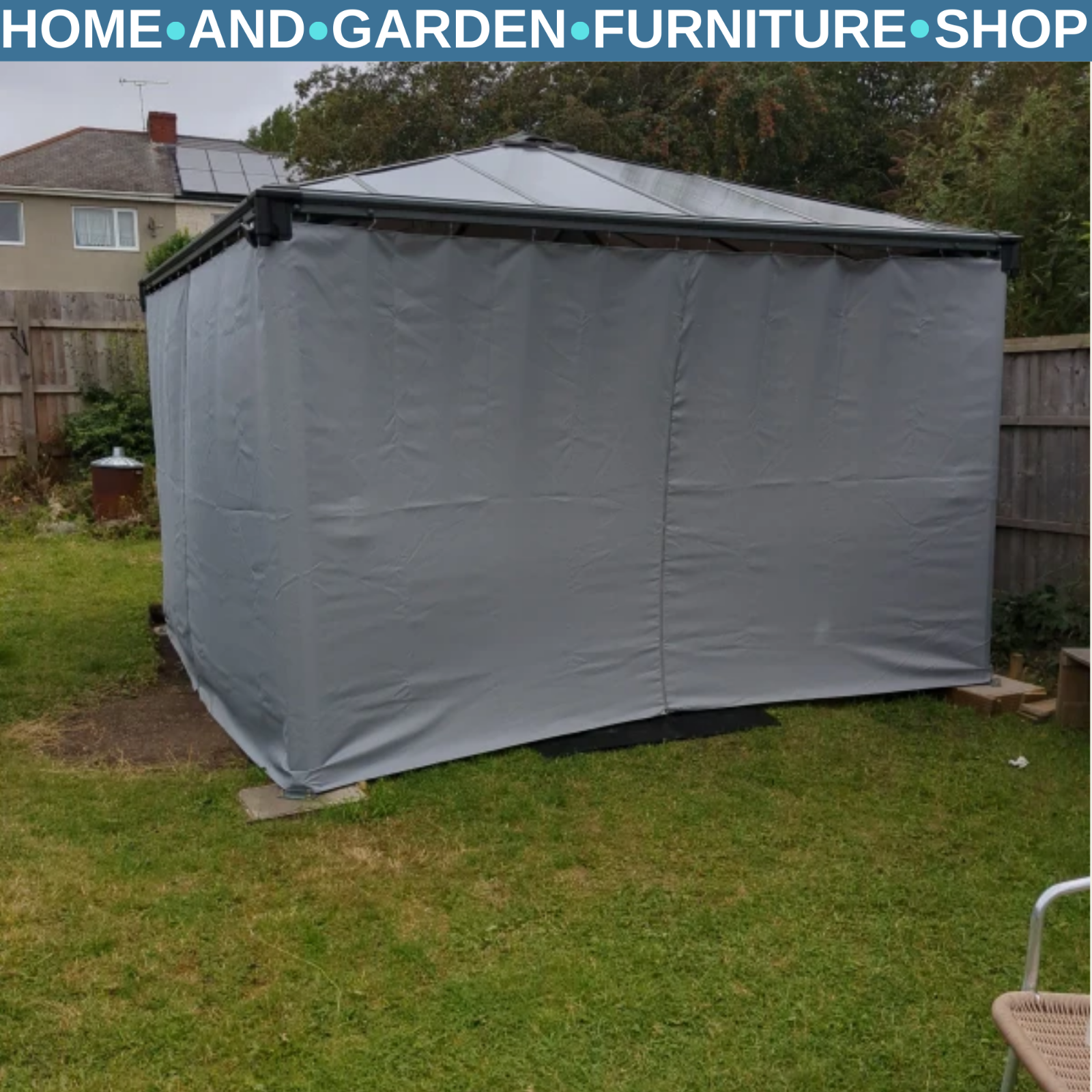 4 Pack Gazebo Replacement Sidewalls Privacy Panels for 3x4m Pavilion Canopy Tent