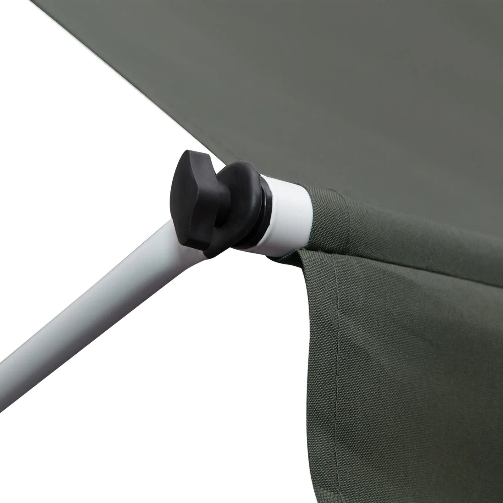Manual Awning Rectangular Aluminium Frame Retractable Shade with Handle Grey