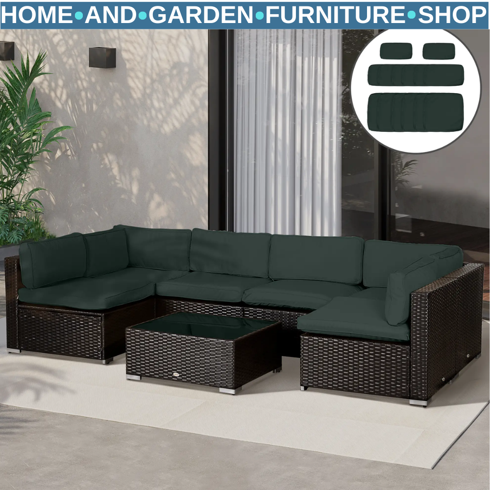 Garden Rattan Sofa Cushion Polyester Cover Replacement No Cushion Included Grey