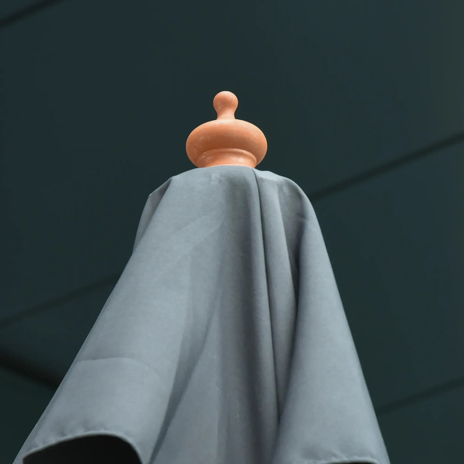 3x3 m Wooden Square Garden Parasol Umbrella Canopy for Patio Sunshade Shelter