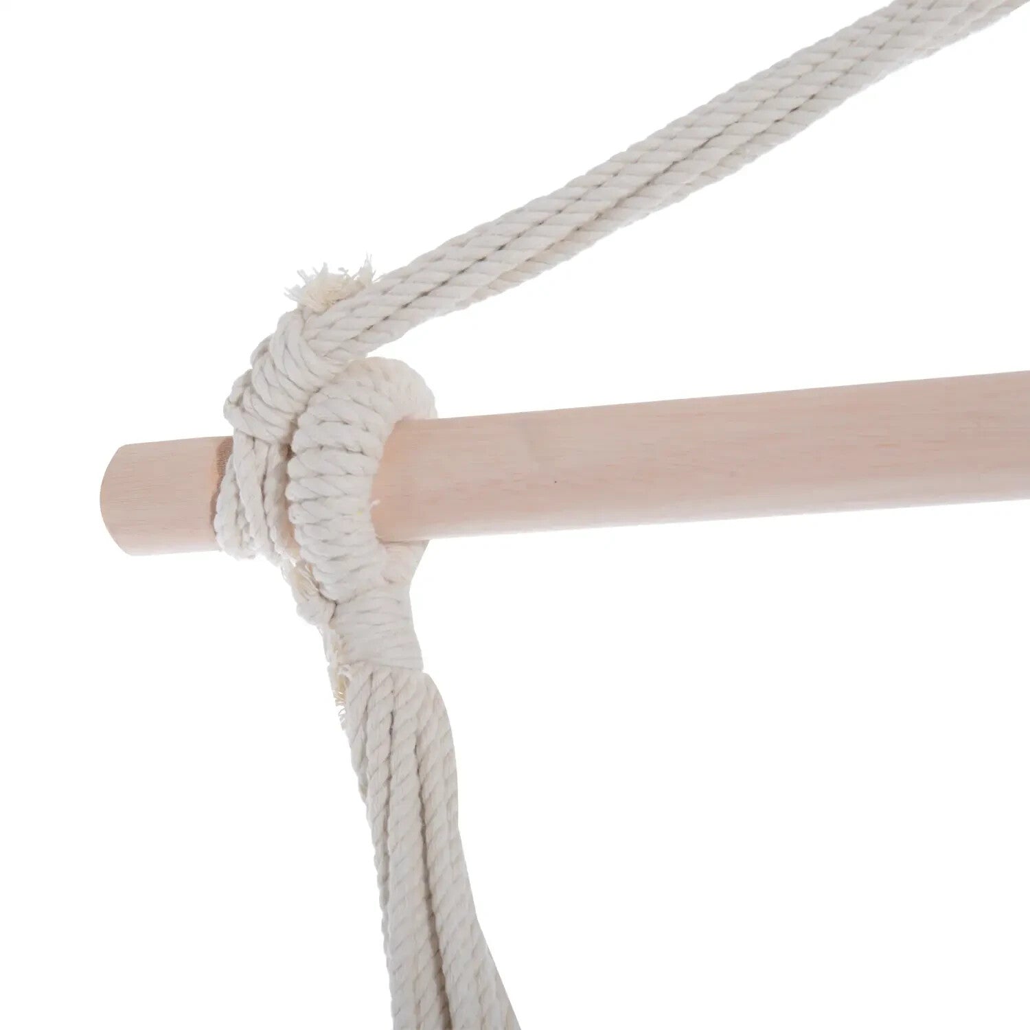 Hammock Hanging Chair Patio Portable Hardwood Frame with Durable Rope Green