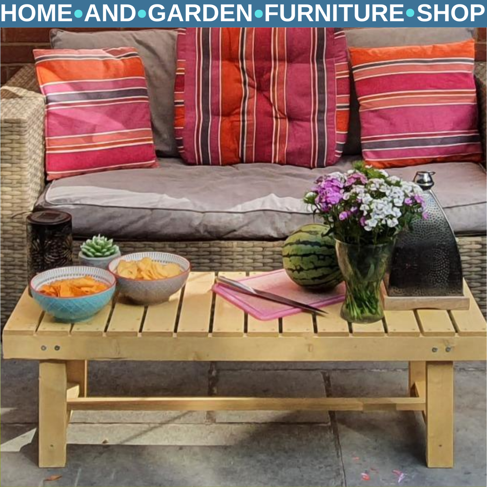 2 Seater Garden Wooden Bench 110L x 38W cm Patio Loveseat for Outdoor or Indoor