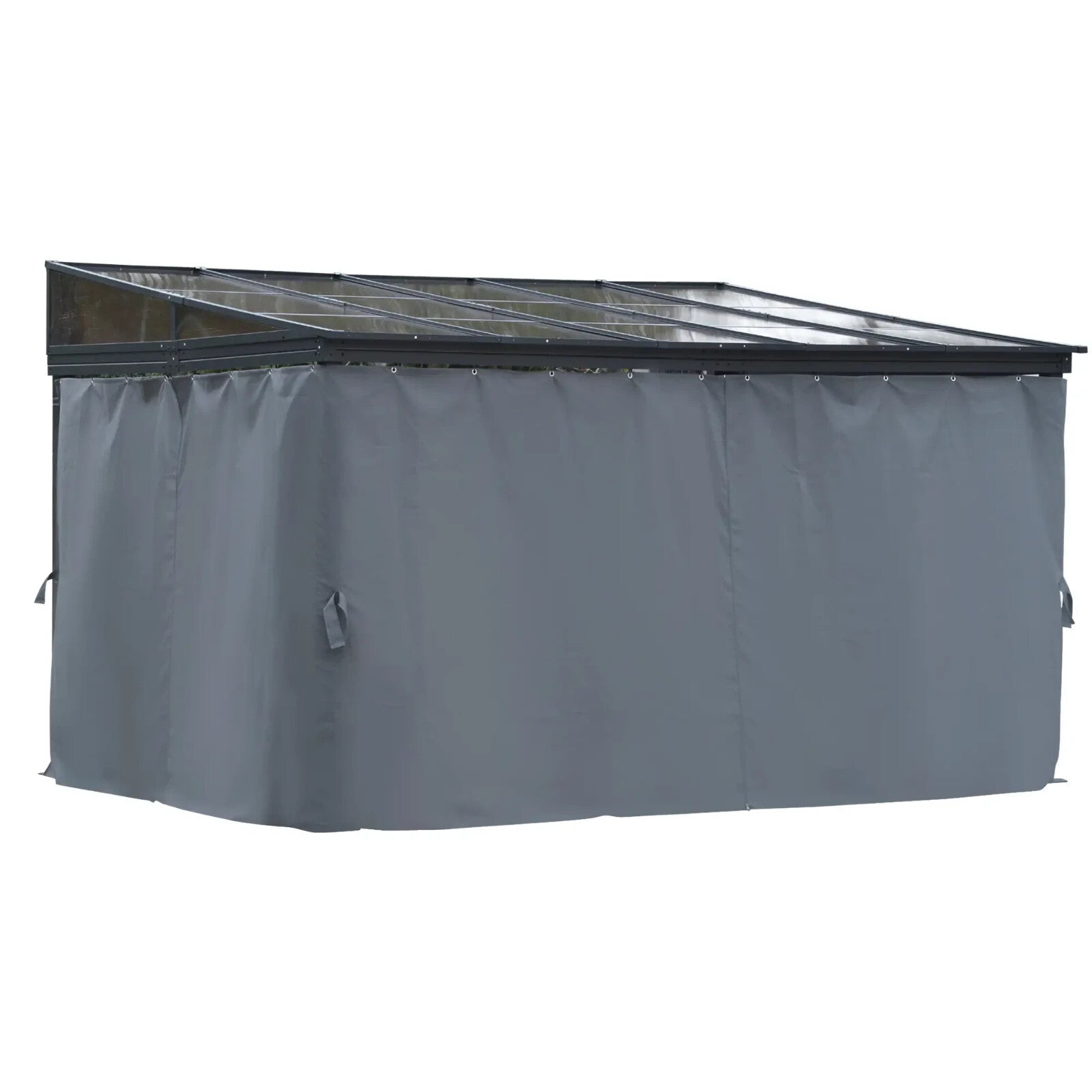 4 x 3m Garden Pergola Gazebo with Curtains Outdoor Party Tent Canopy Sun Shelter