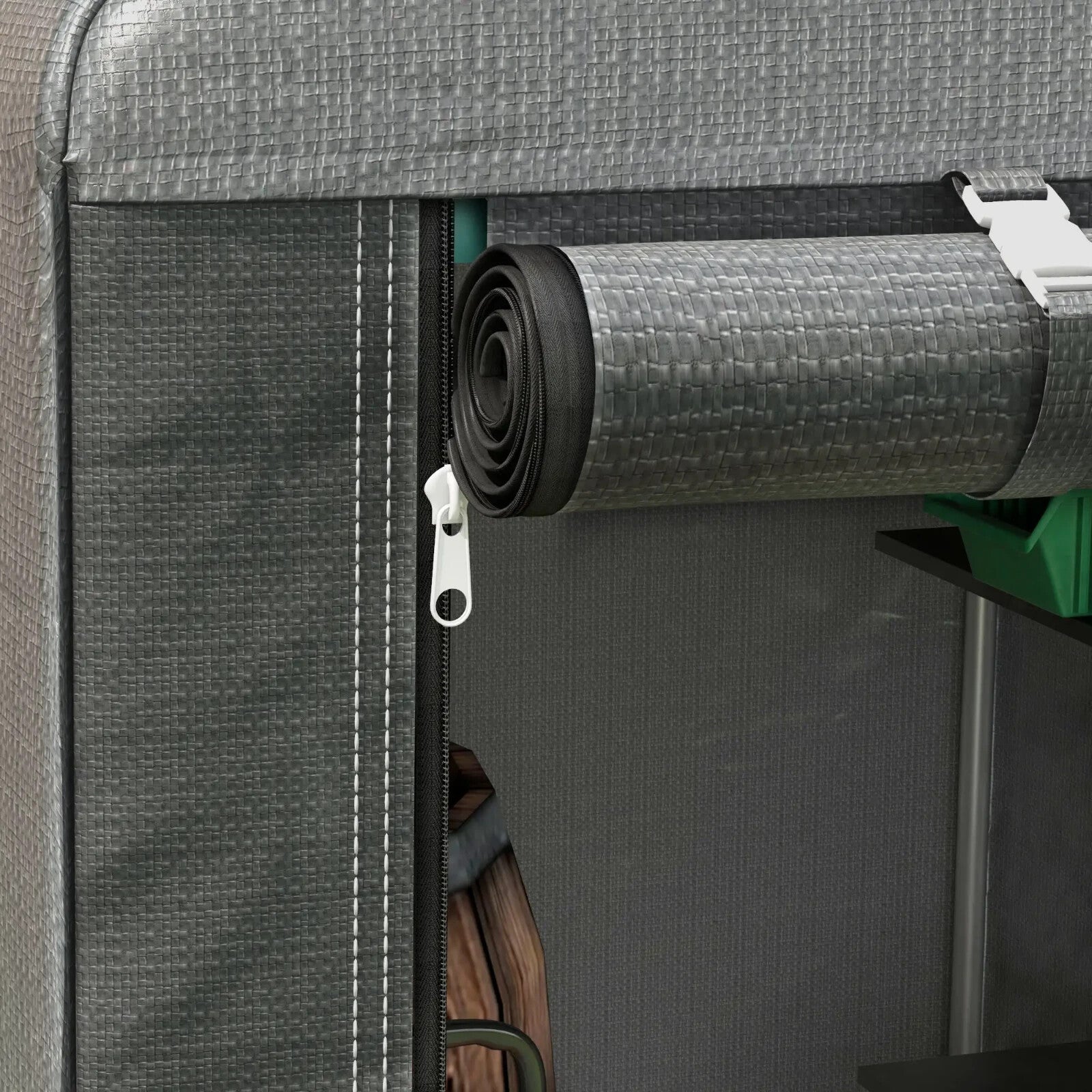 1.2x1.8m Portable Garden Storage Shed Tent for Bike Tools Motorcycle Waterproof