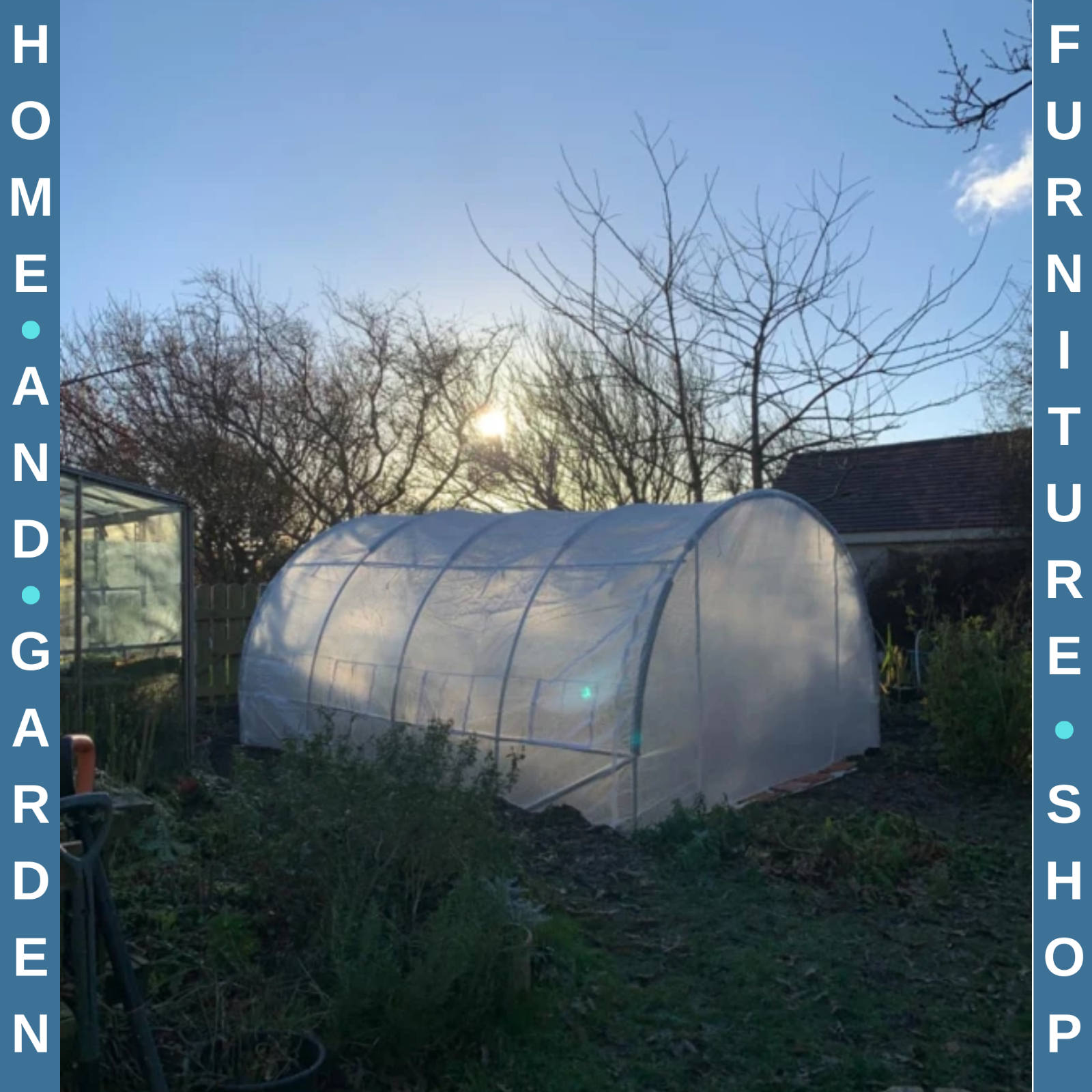 4x3x2m Walk-In Polytunnel Greenhouse Tent with Steel Frame Zipped Door & Windows