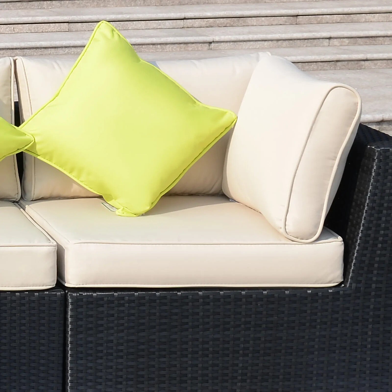 8 Piece Rattan Garden Sofa Set Outdoor Lounge Furniture with Cushions and Table